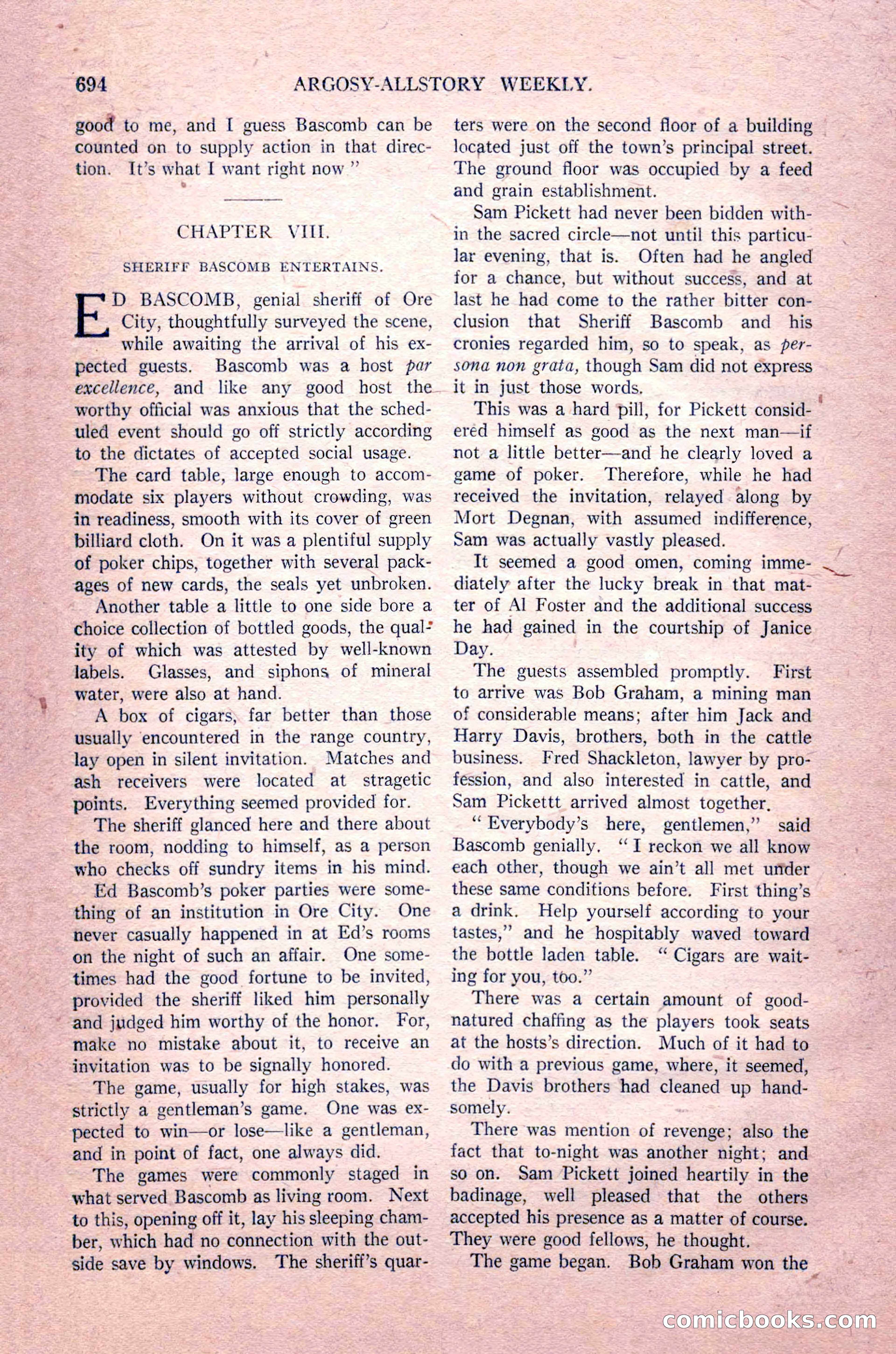 Argosy All-Story Weekly, August 14, 1926 — page 60 of 168