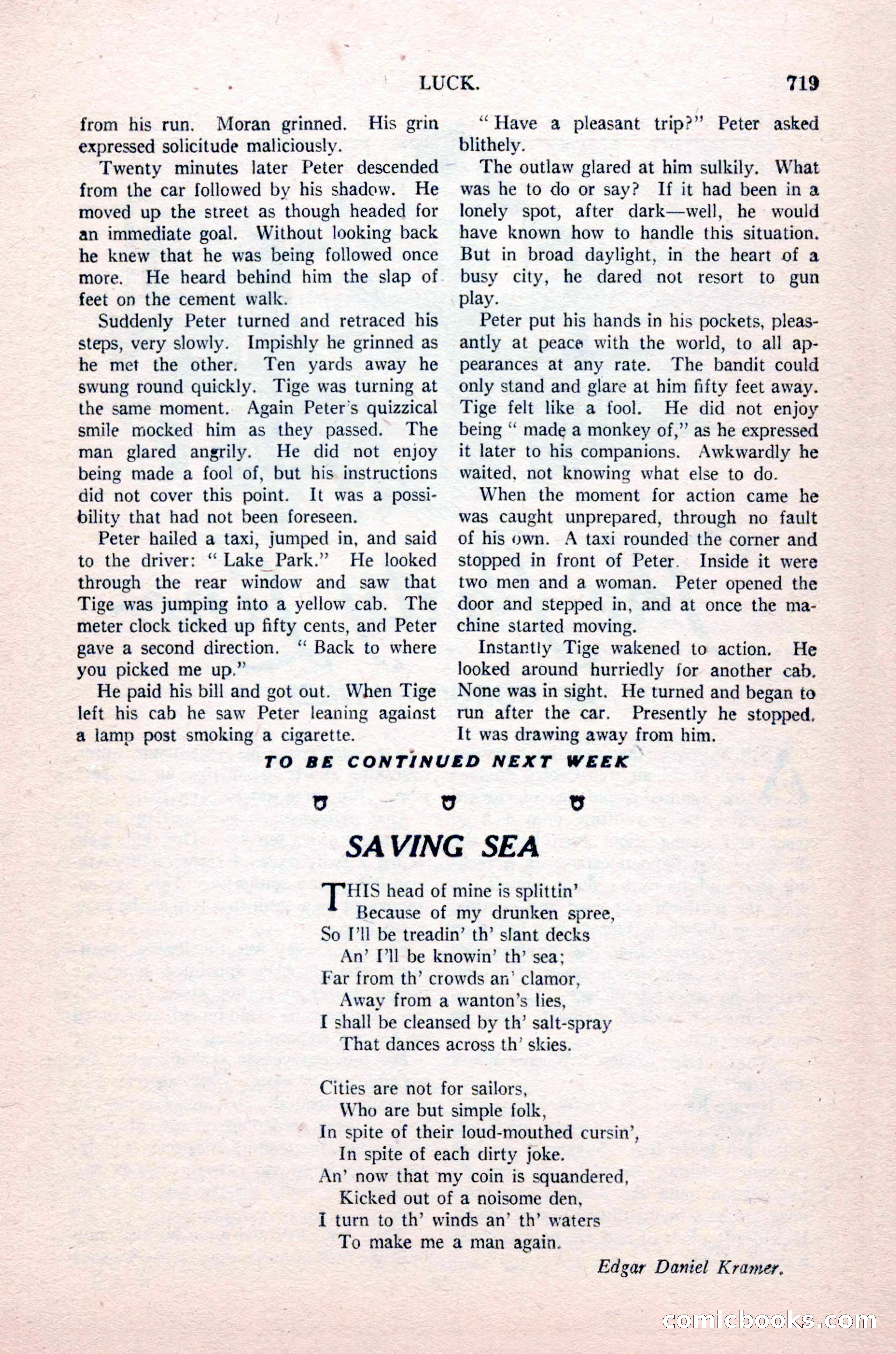 Argosy All-Story Weekly, August 14, 1926 — page 85 of 168