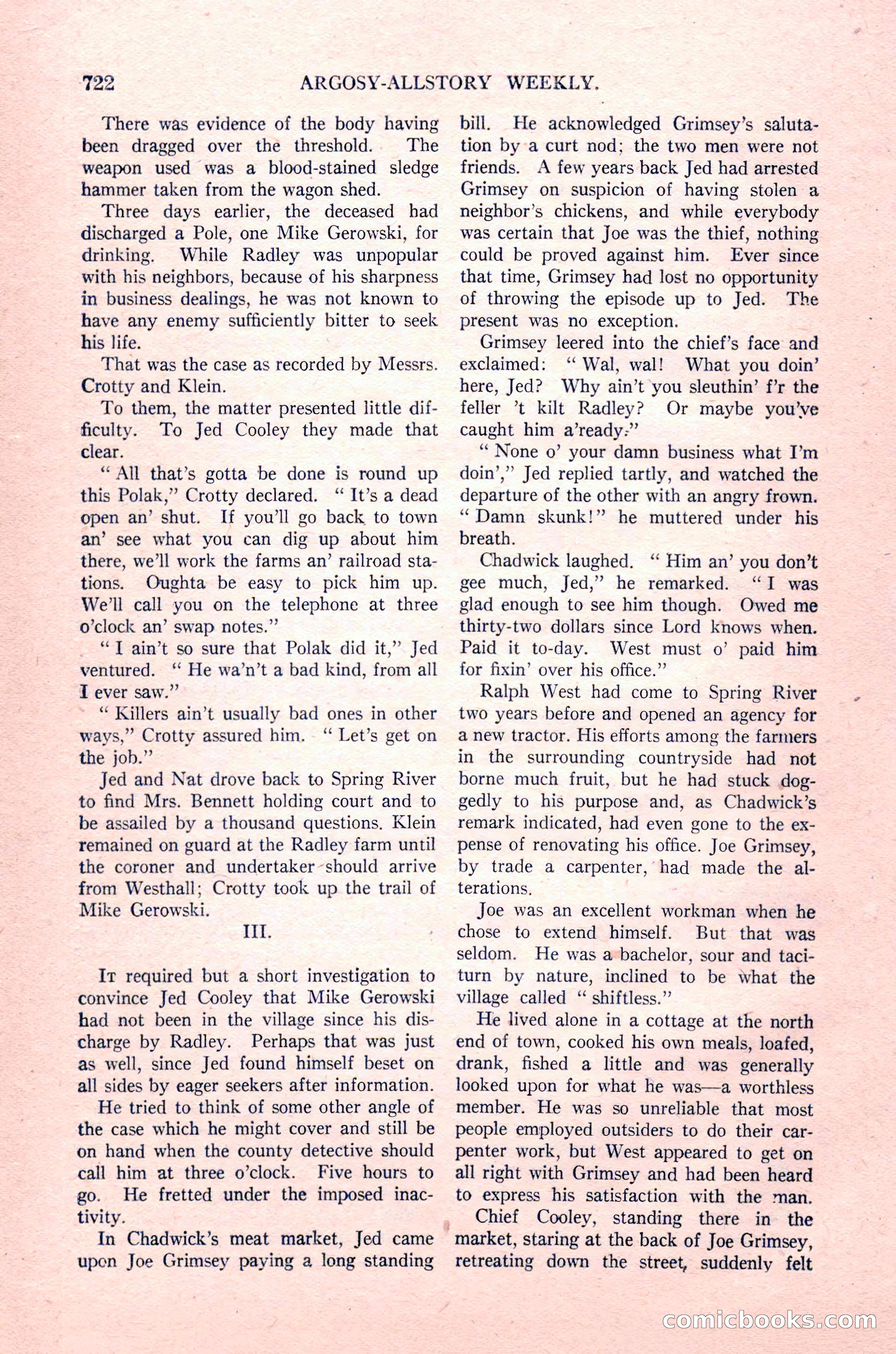 Argosy All-Story Weekly, August 14, 1926 — page 88 of 168