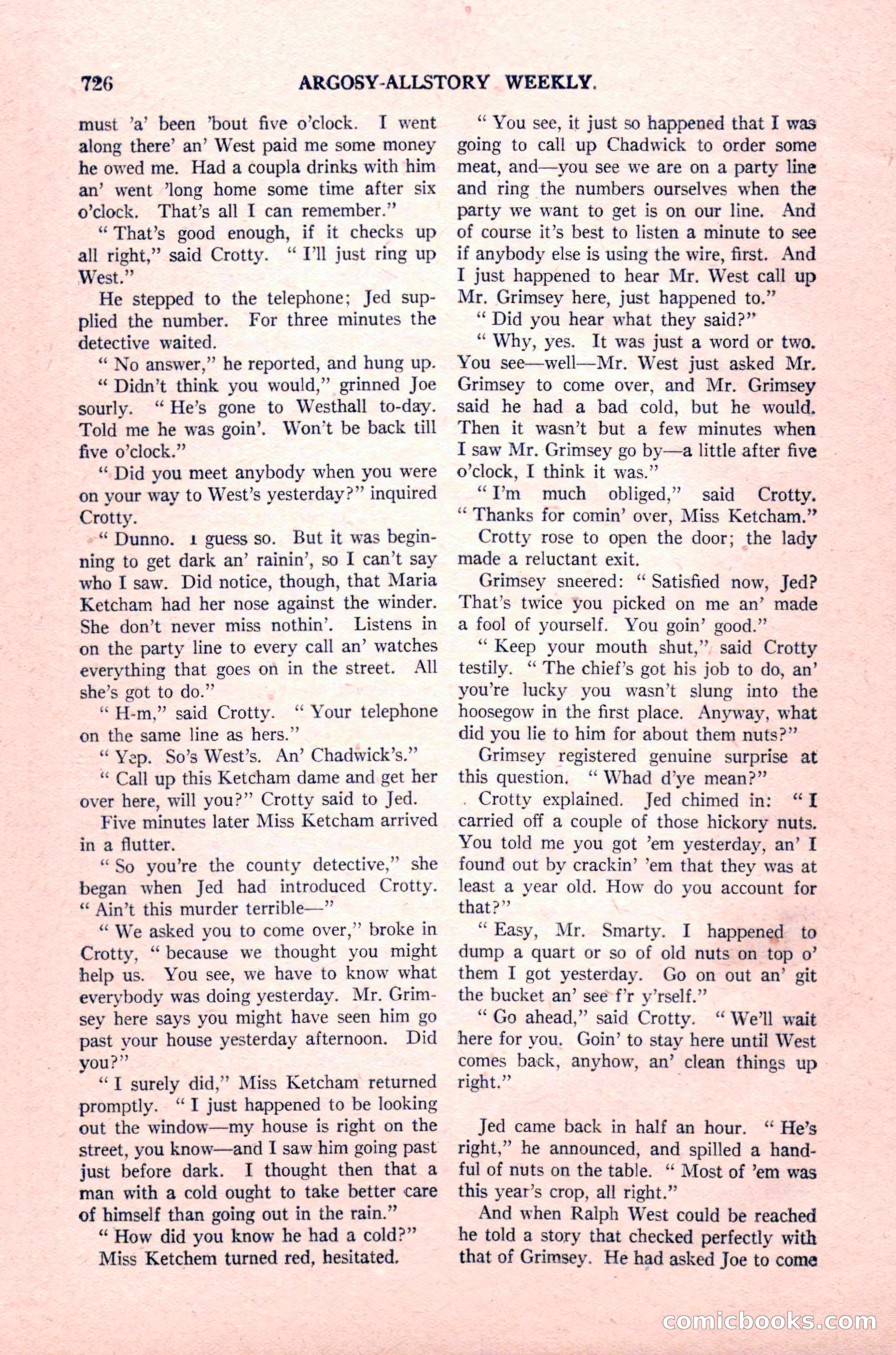Argosy All-Story Weekly, August 14, 1926 — page 92 of 168