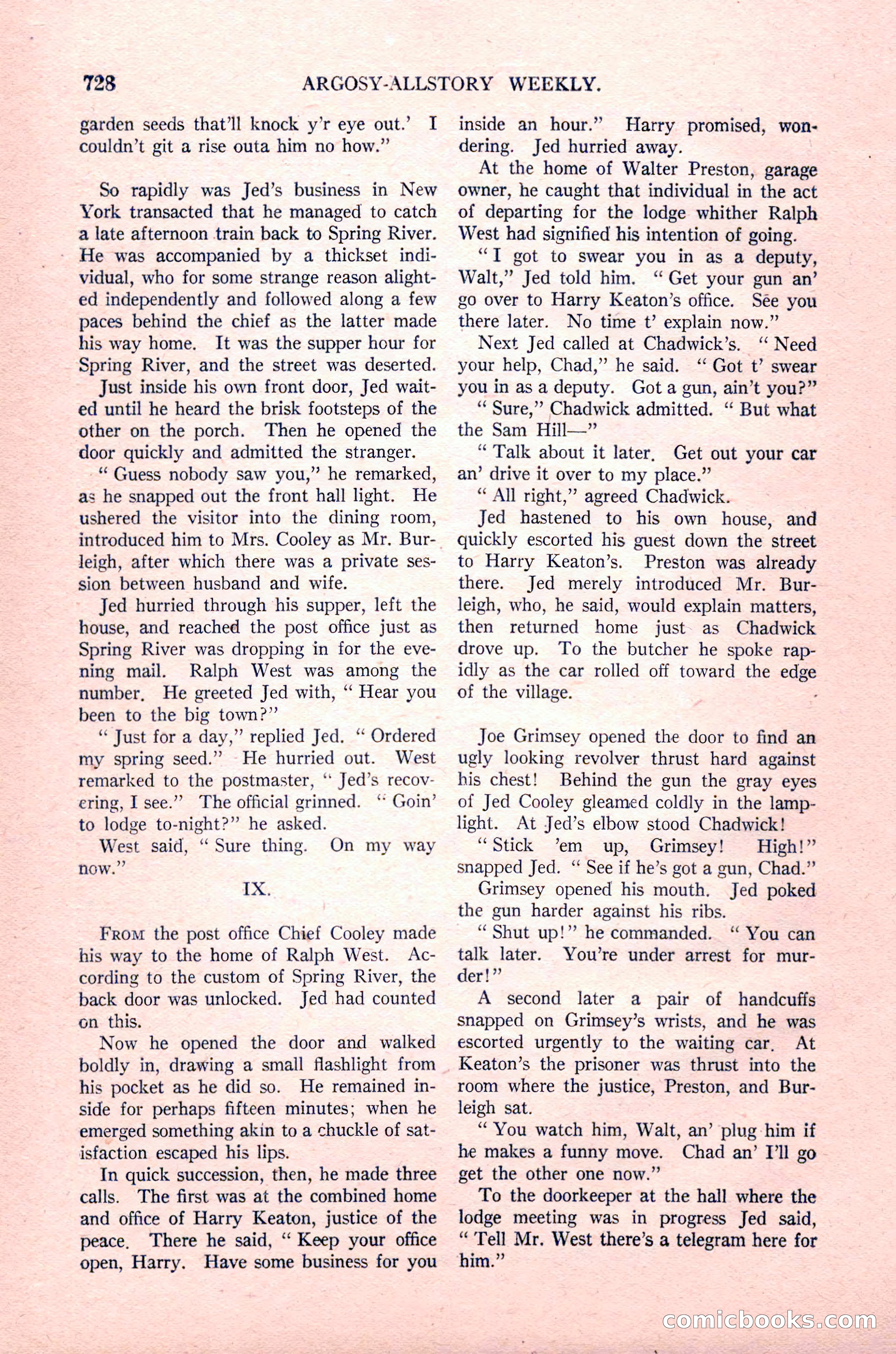 Argosy All-Story Weekly, August 14, 1926 — page 94 of 168