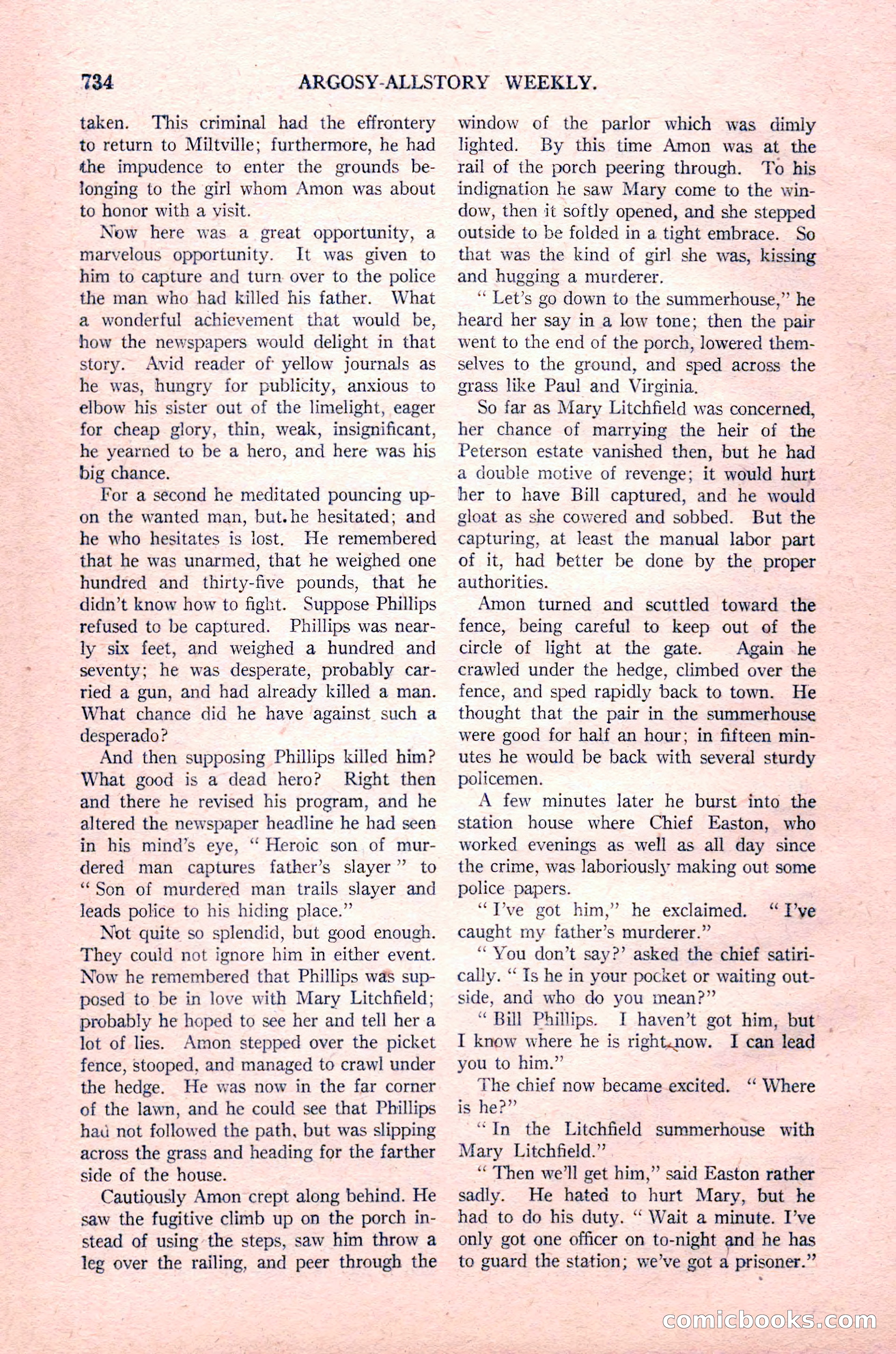 Argosy All-Story Weekly, August 14, 1926 — page 100 of 168