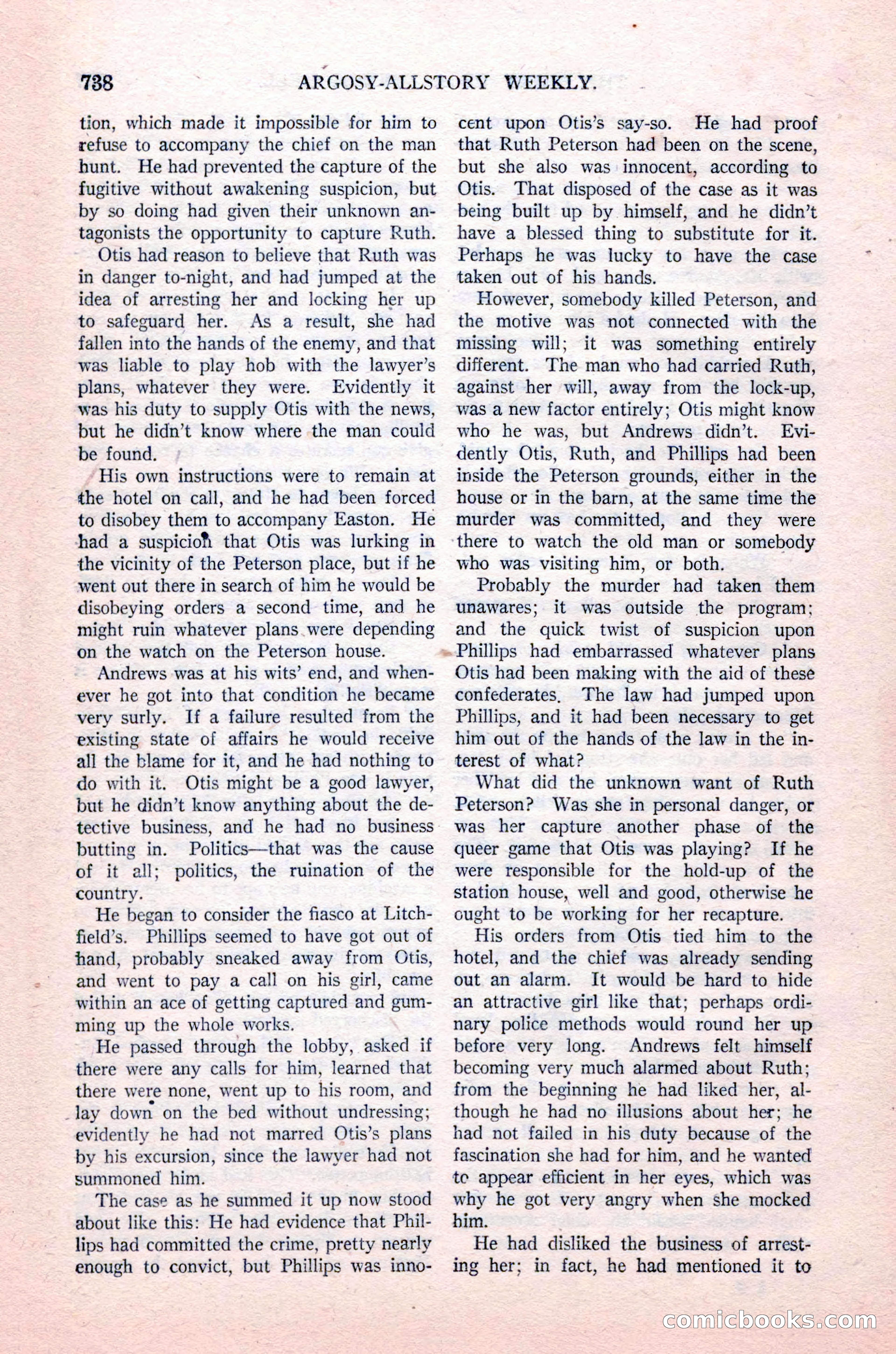 Argosy All-Story Weekly, August 14, 1926 — page 104 of 168