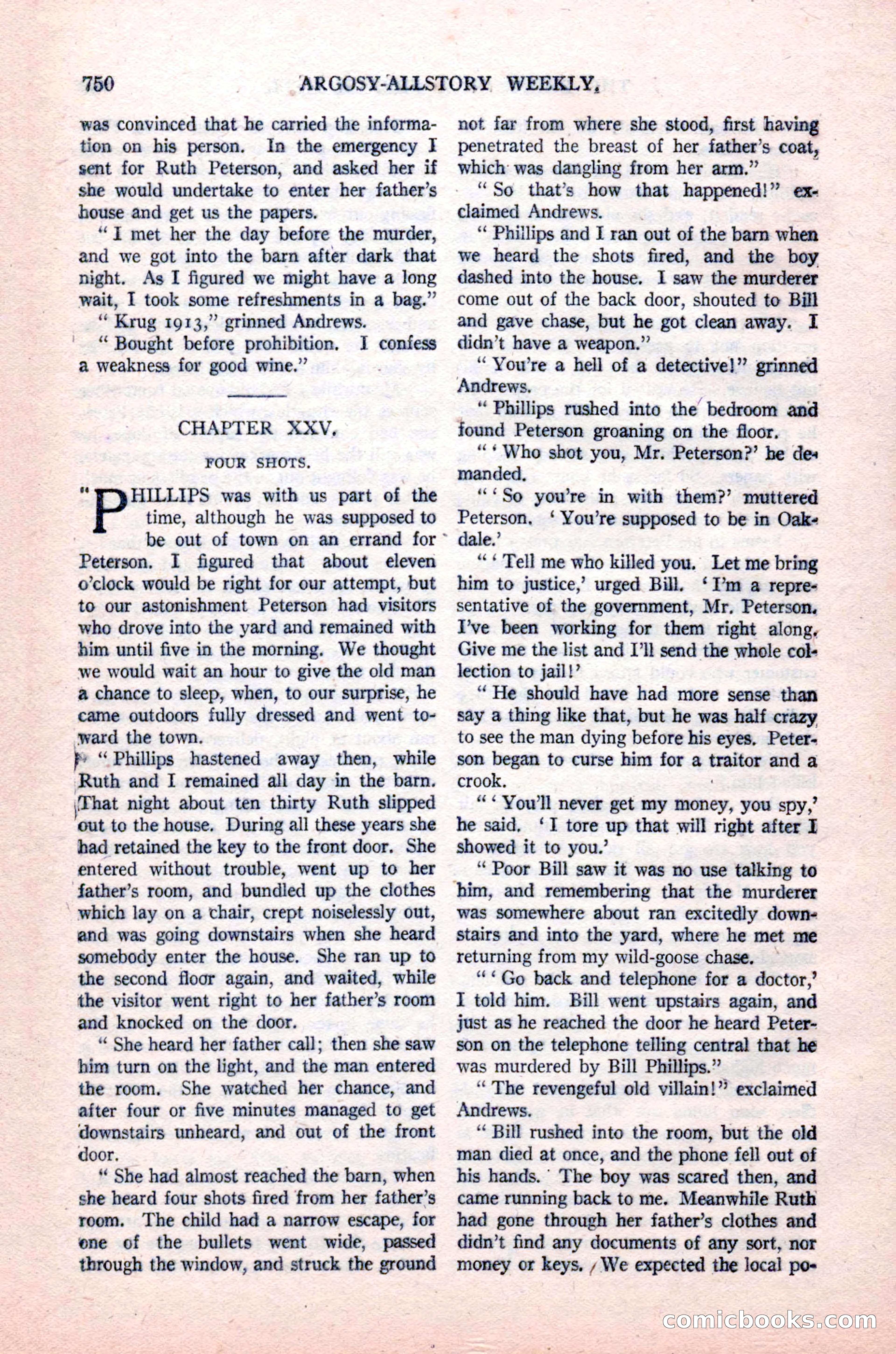 Argosy All-Story Weekly, August 14, 1926 — page 116 of 168
