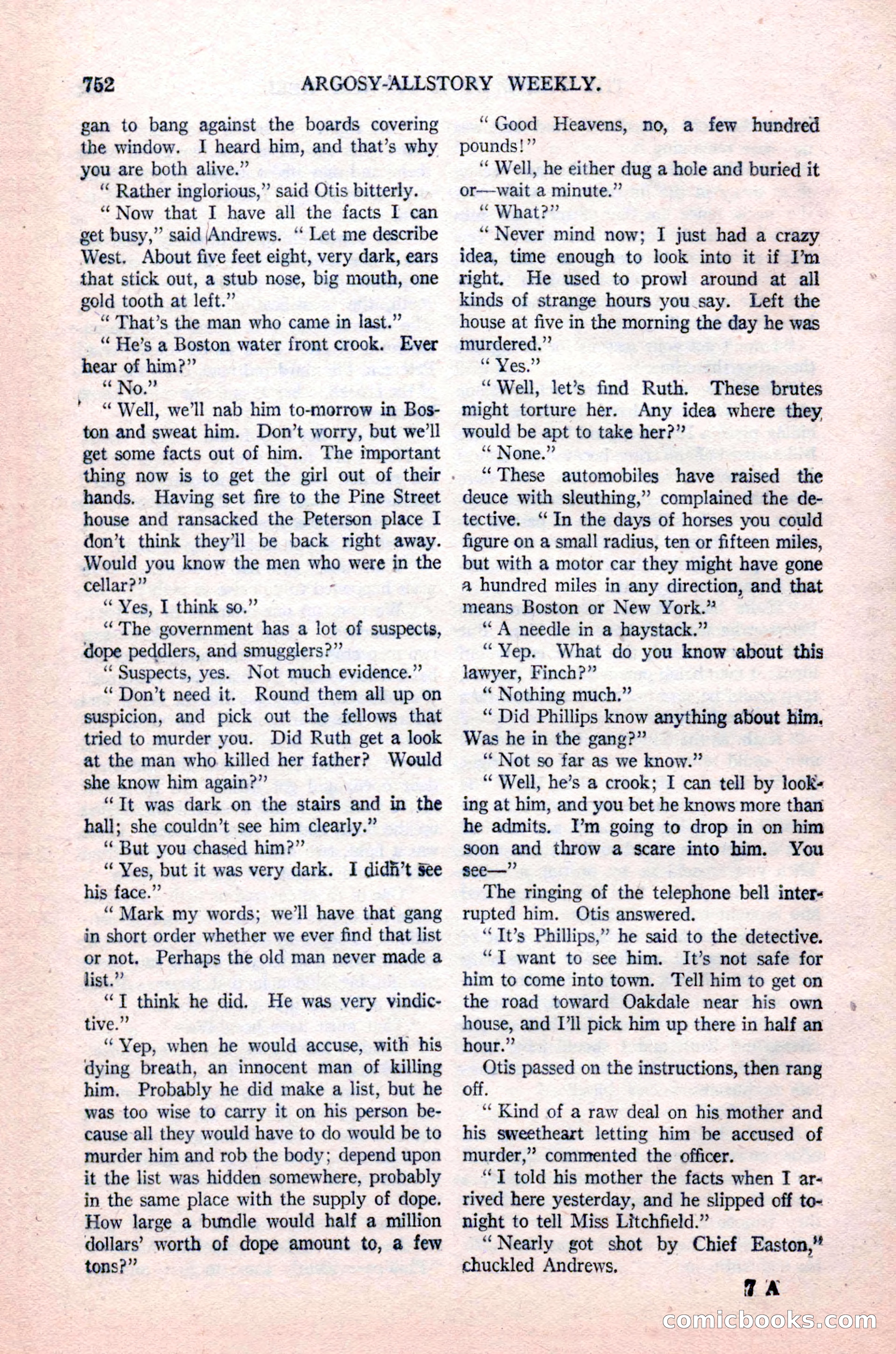 Argosy All-Story Weekly, August 14, 1926 — page 118 of 168