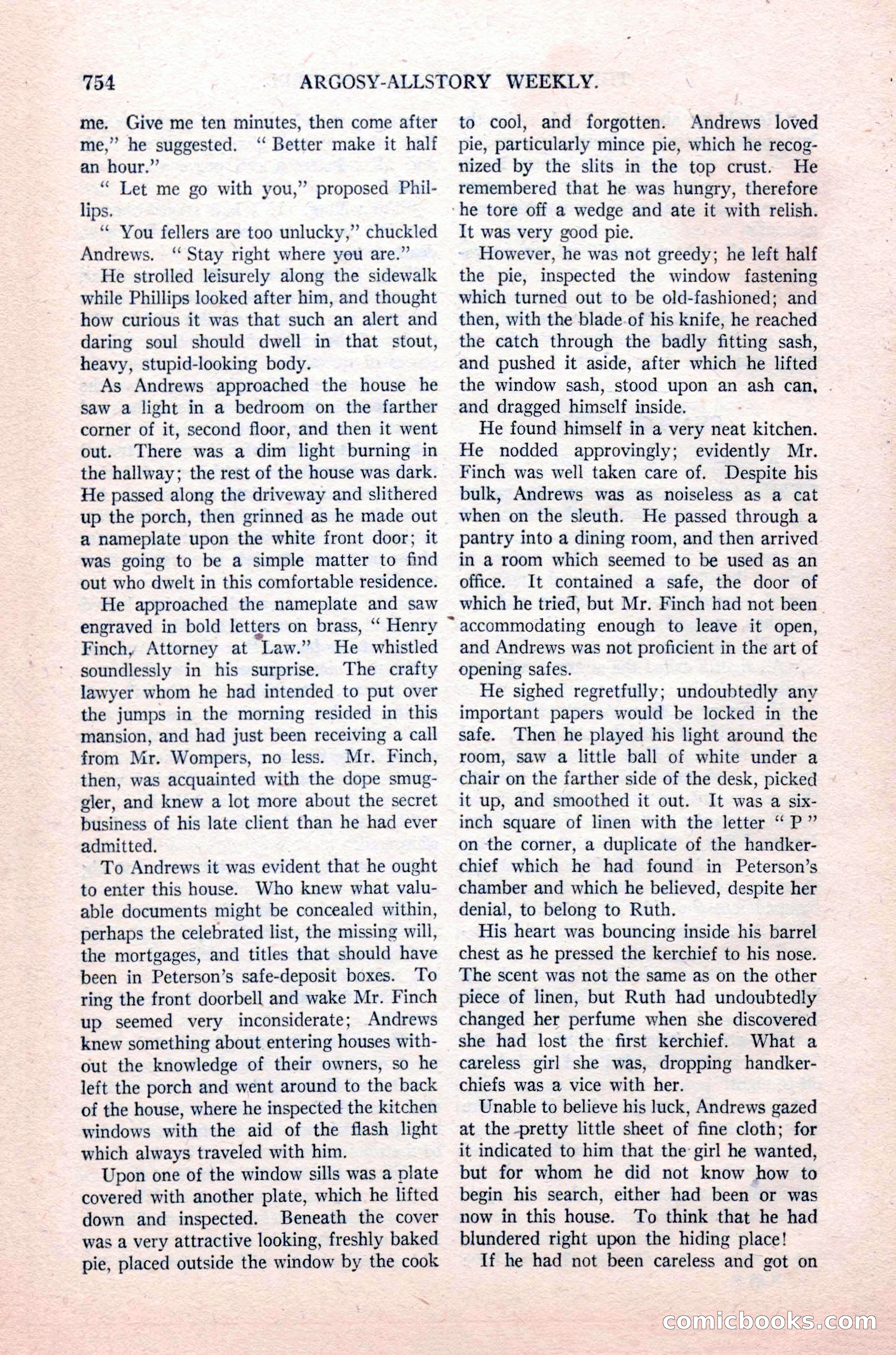 Argosy All-Story Weekly, August 14, 1926 — page 120 of 168