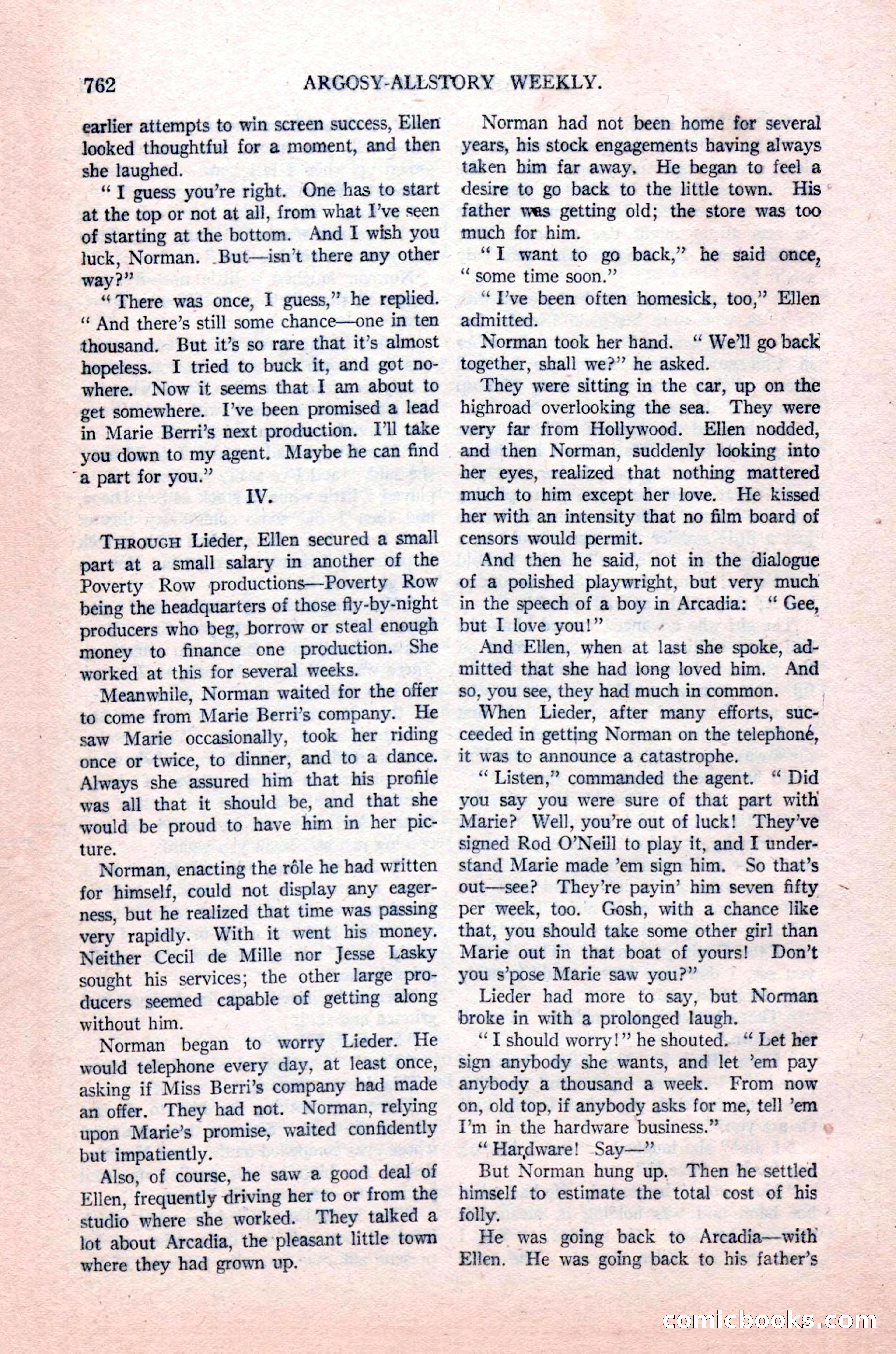 Argosy All-Story Weekly, August 14, 1926 — page 128 of 168