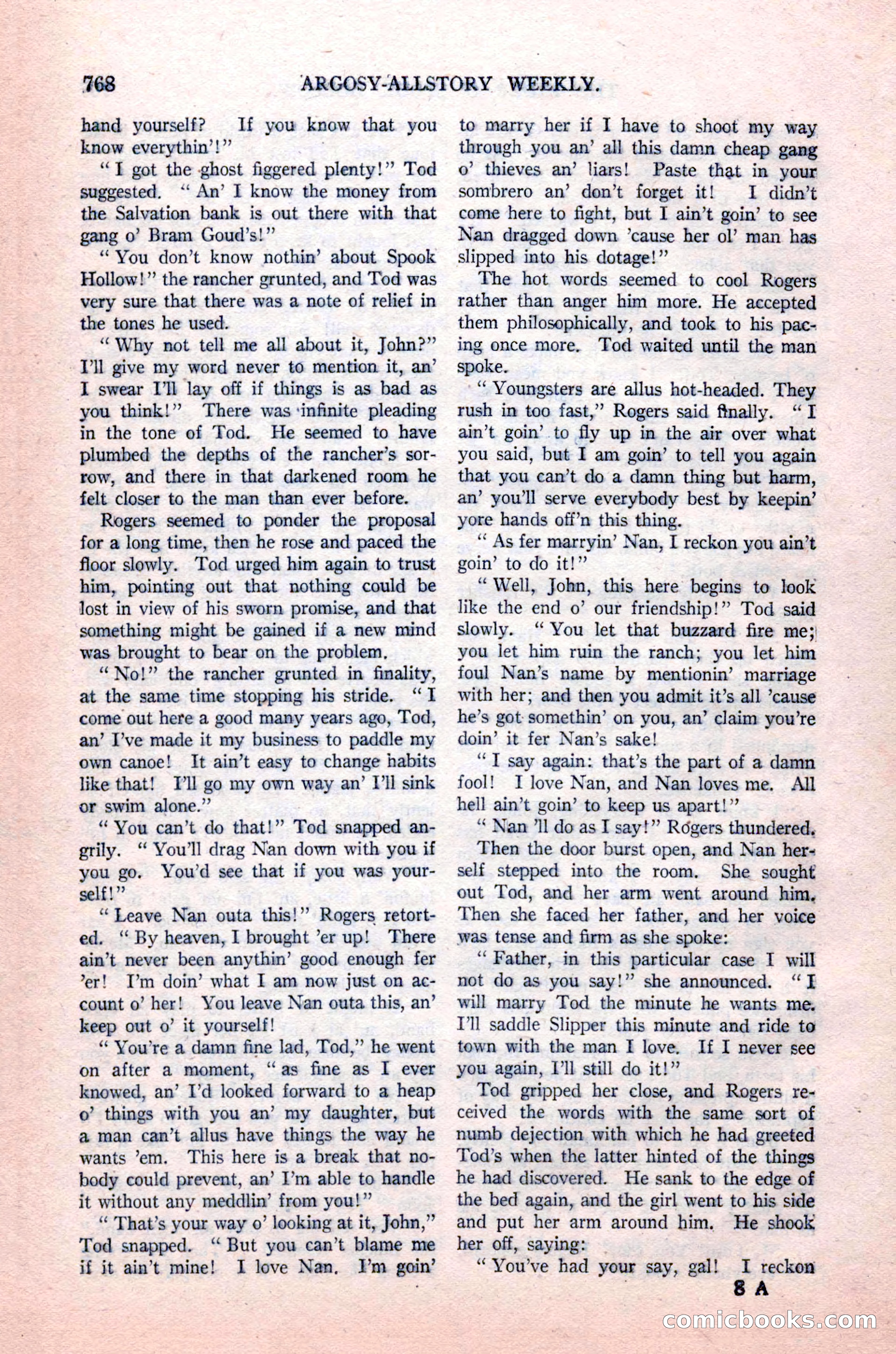 Argosy All-Story Weekly, August 14, 1926 — page 134 of 168