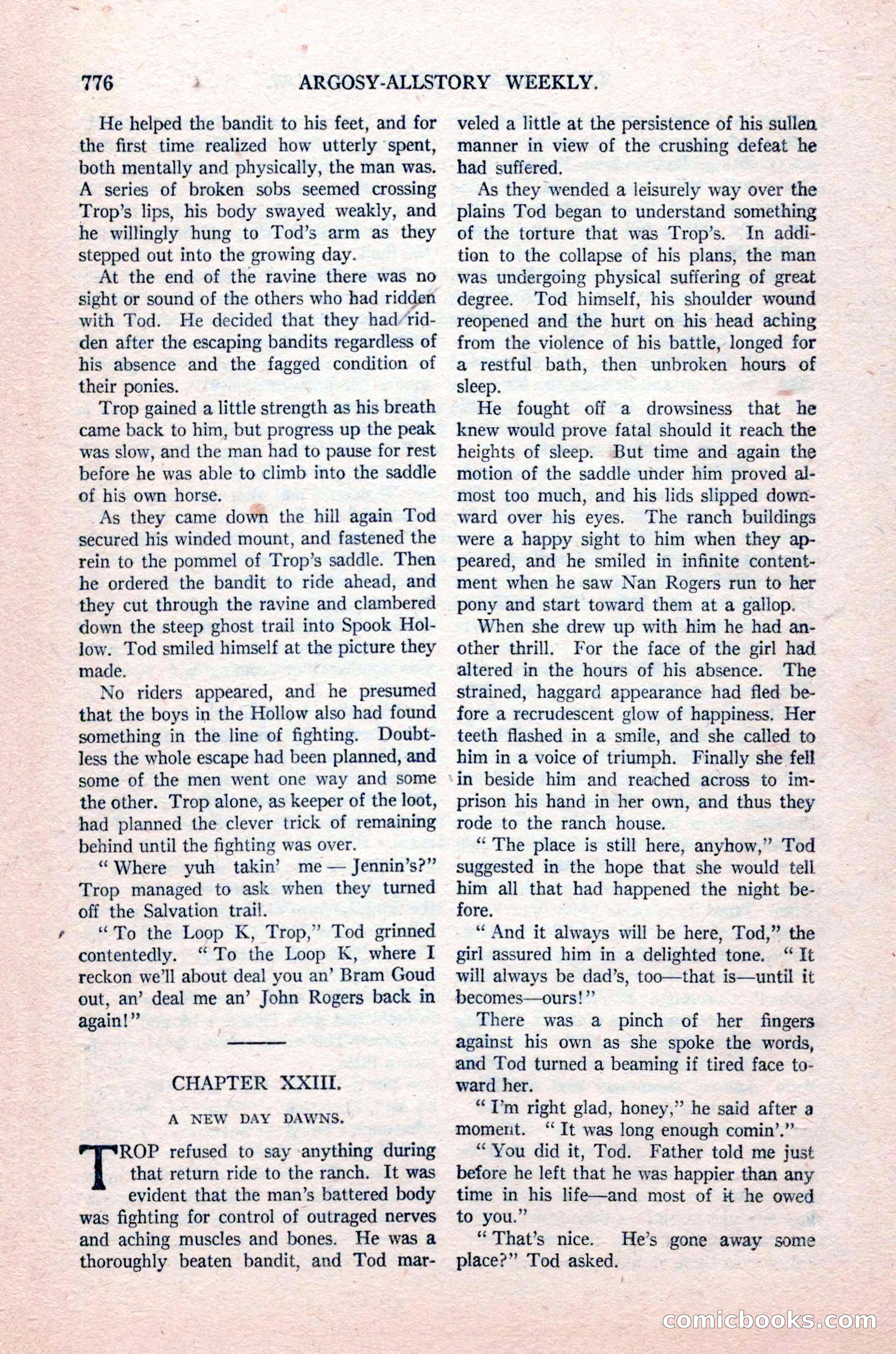 Argosy All-Story Weekly, August 14, 1926 — page 142 of 168