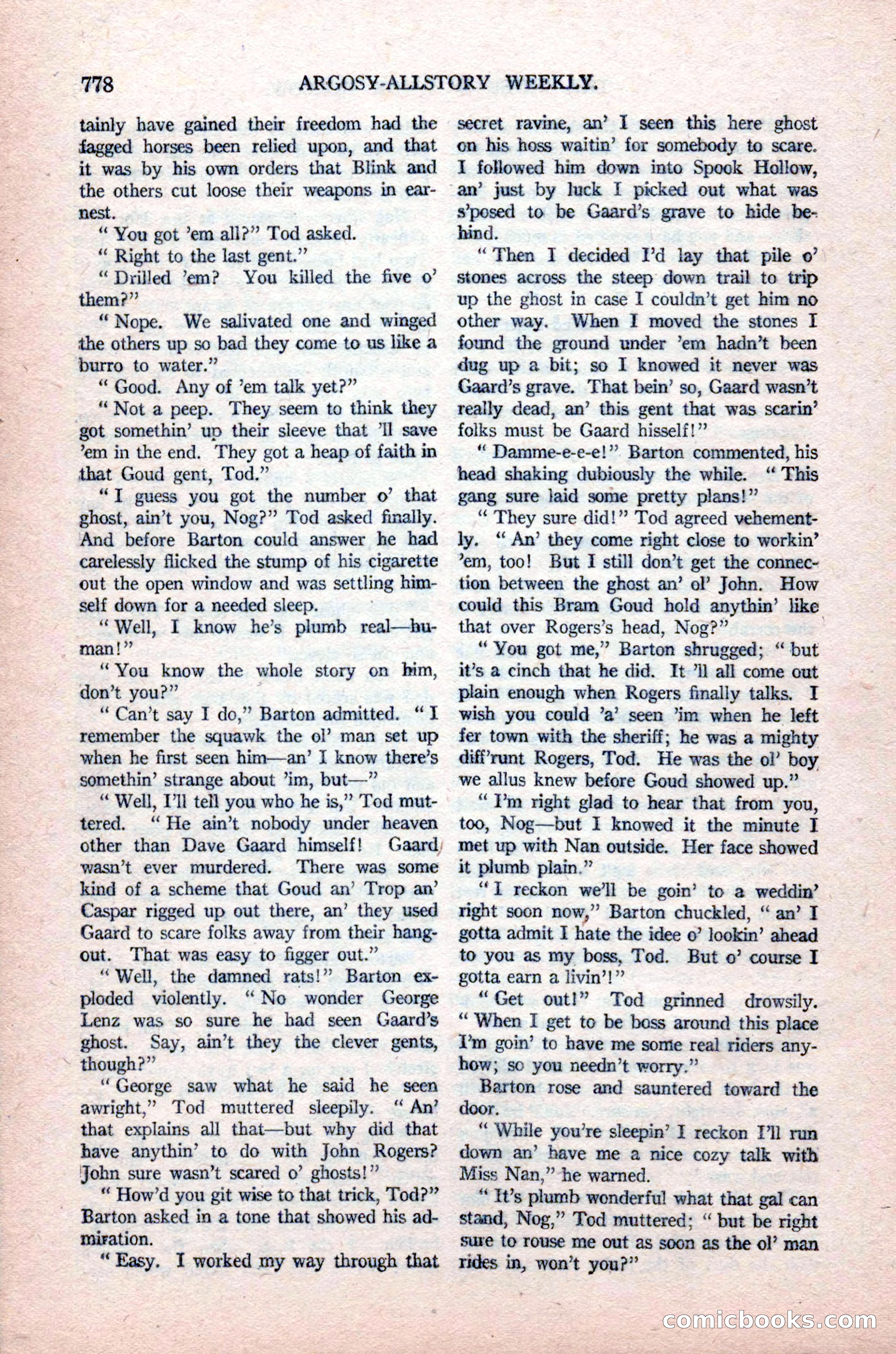 Argosy All-Story Weekly, August 14, 1926 — page 144 of 168