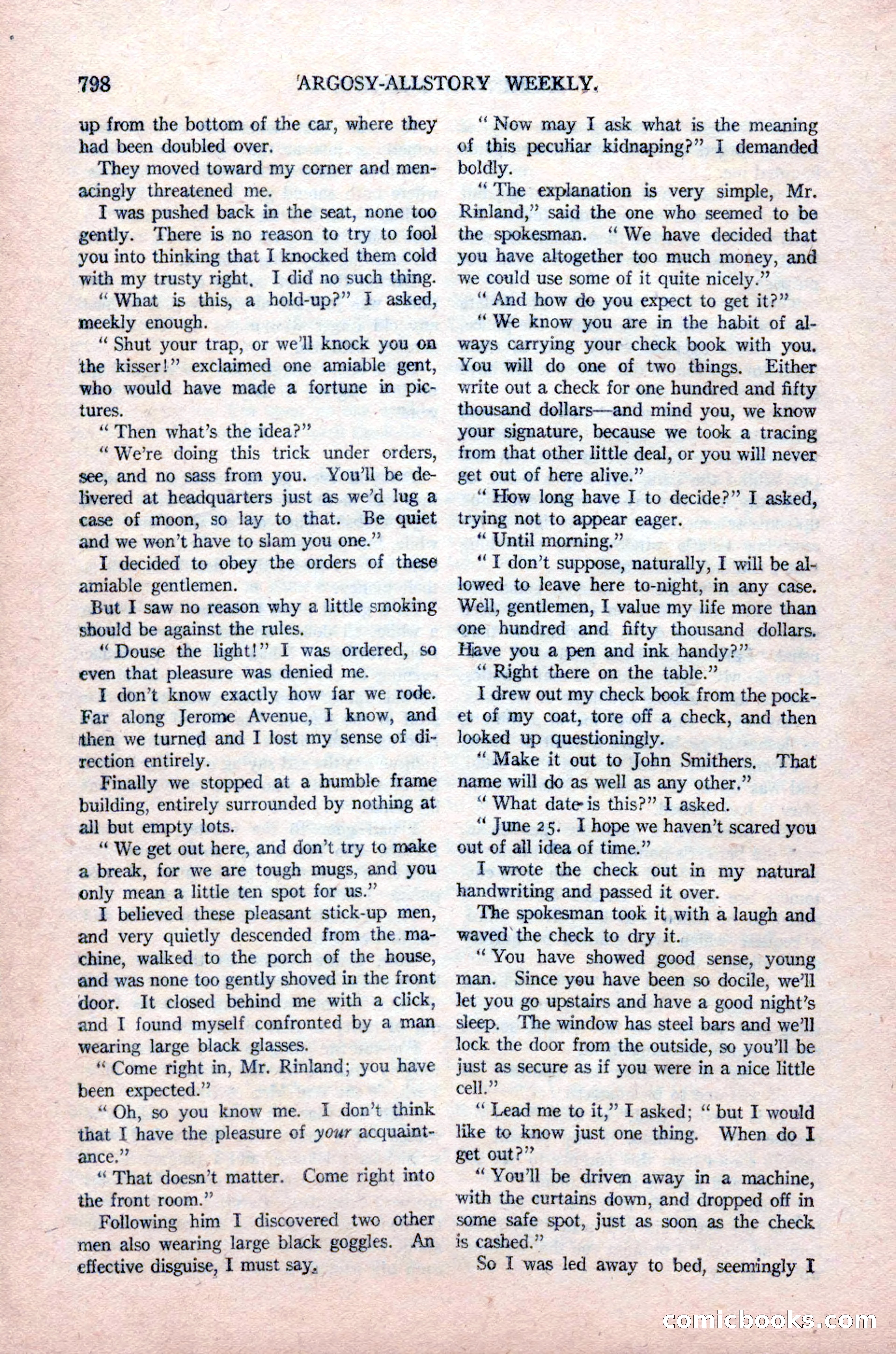Argosy All-Story Weekly, August 14, 1926 — page 164 of 168