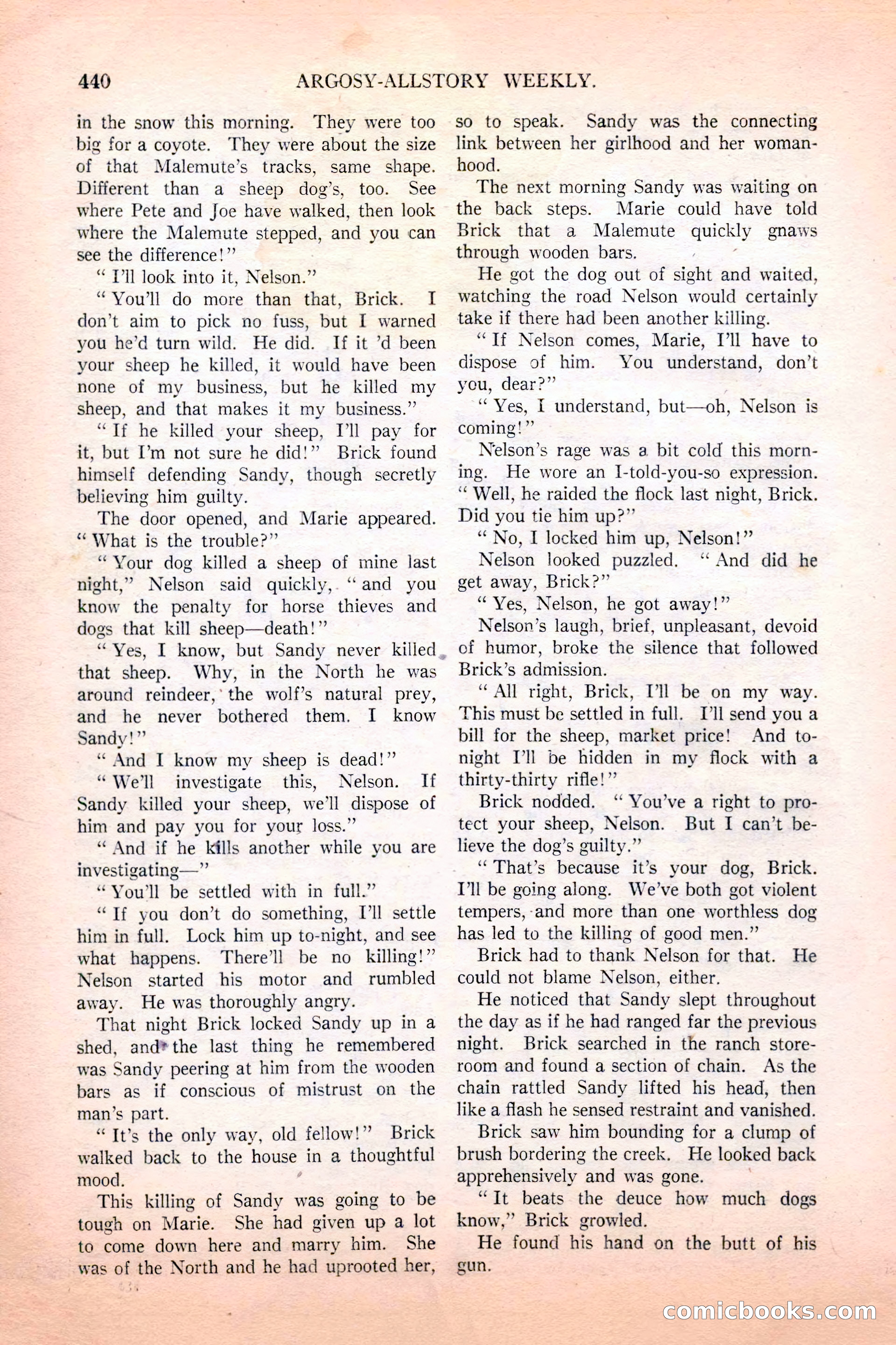Argosy All-Story Weekly, December 4, 1926 — page 130 of 184
