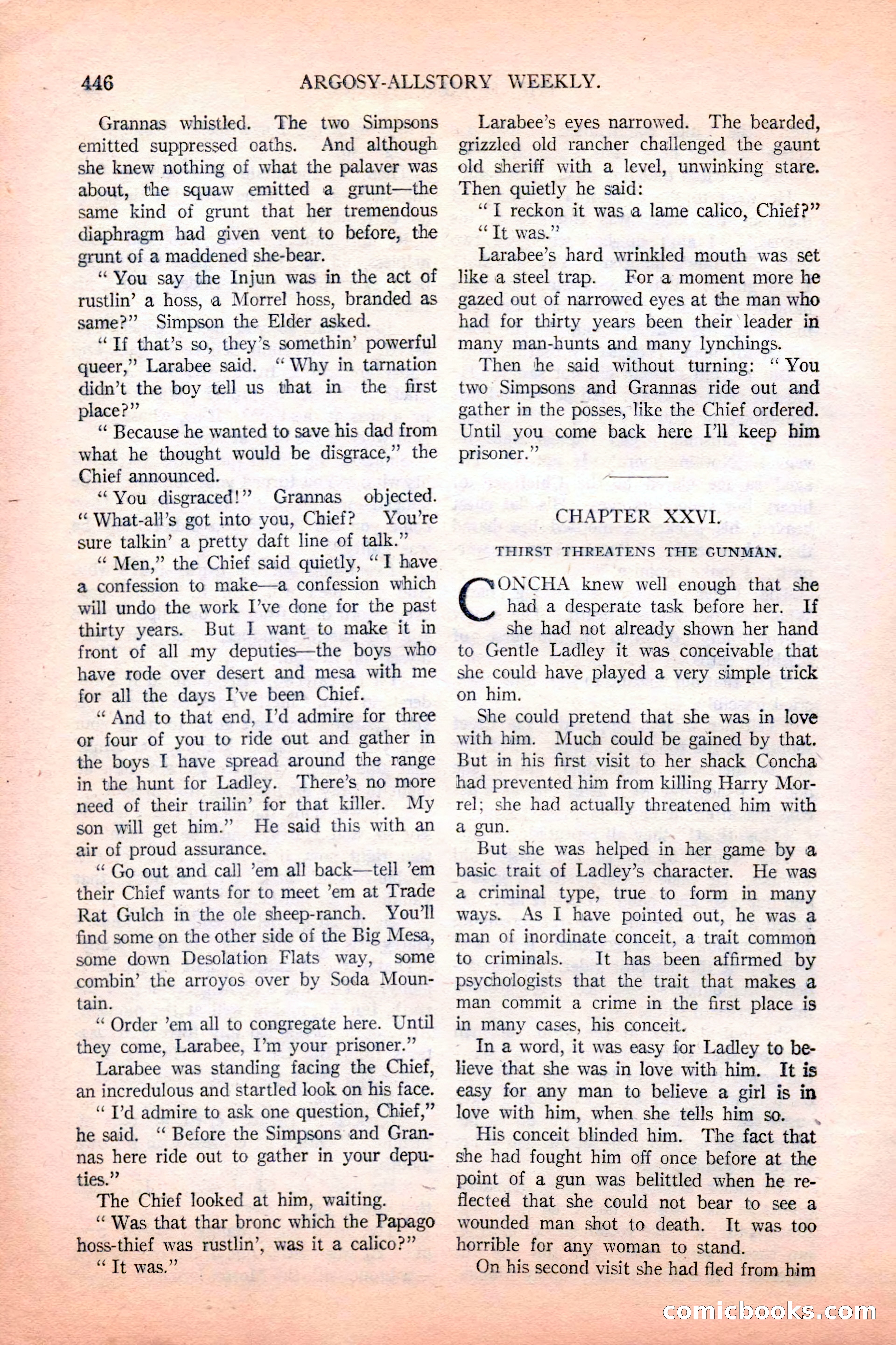 Argosy All-Story Weekly, December 4, 1926 — page 136 of 184