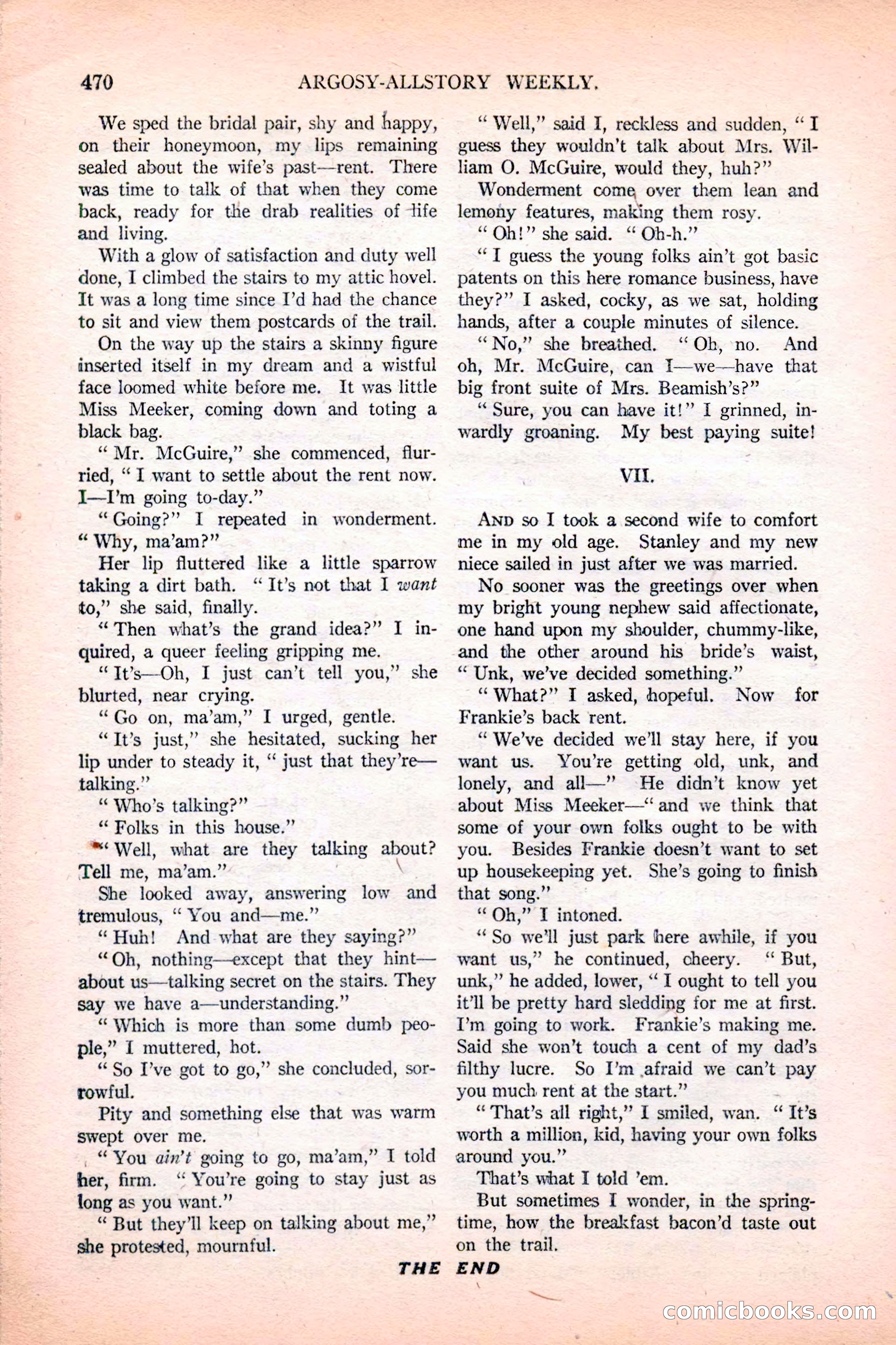 Argosy All-Story Weekly, December 4, 1926 — page 160 of 184