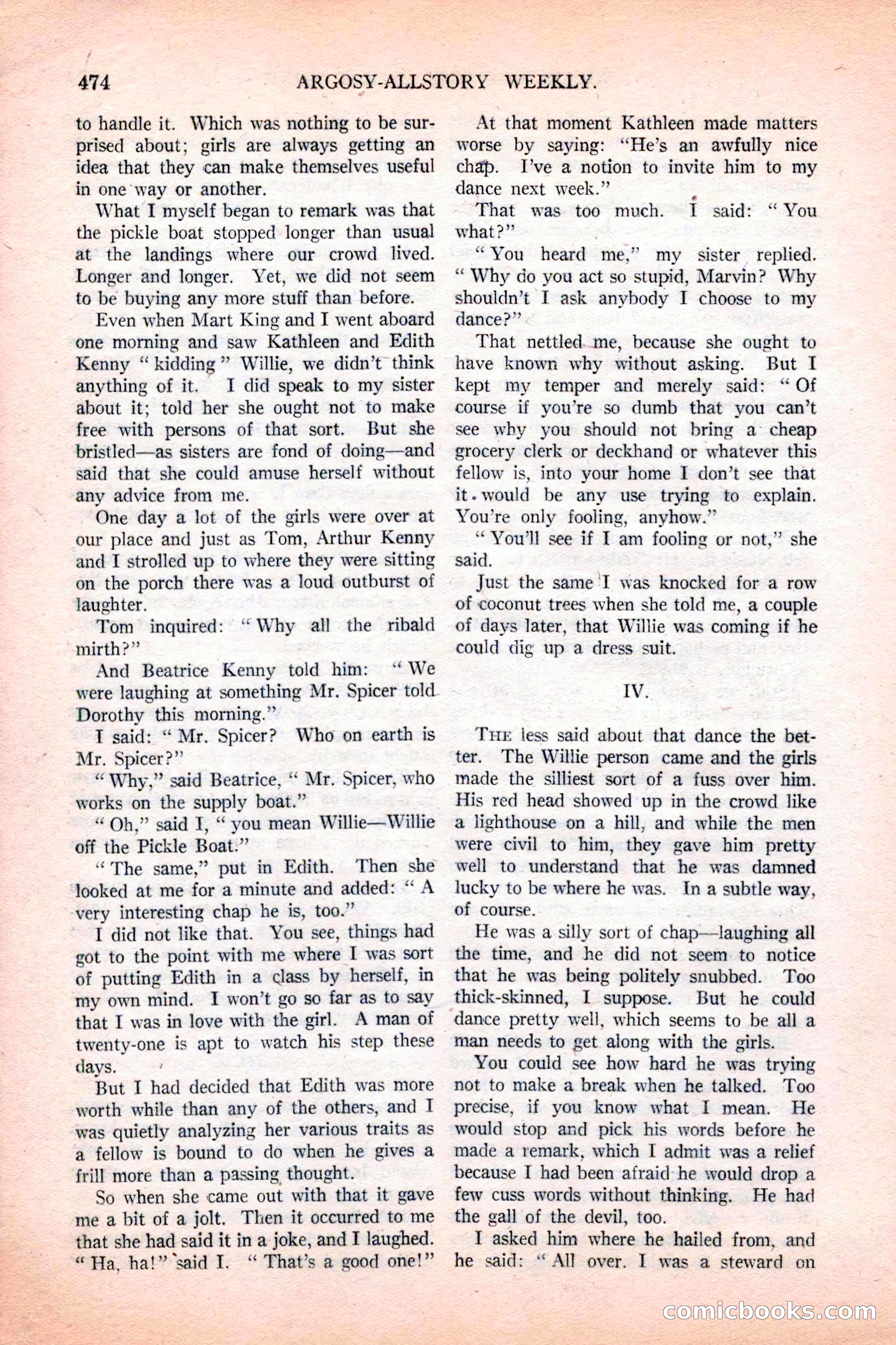 Argosy All-Story Weekly, December 4, 1926 — page 164 of 184