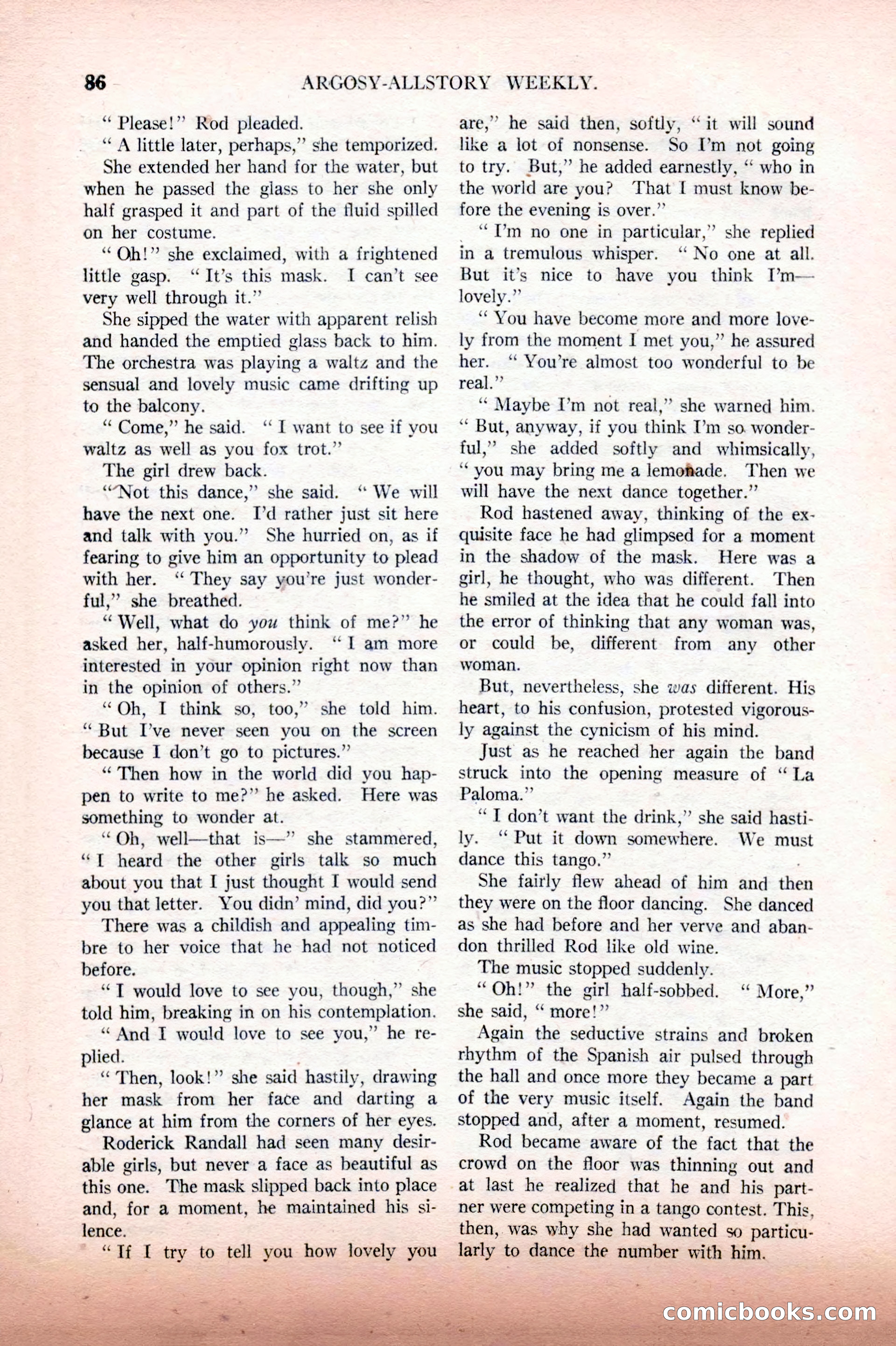 Argosy All-Story Weekly, February 12, 1927 — page 92 of 168