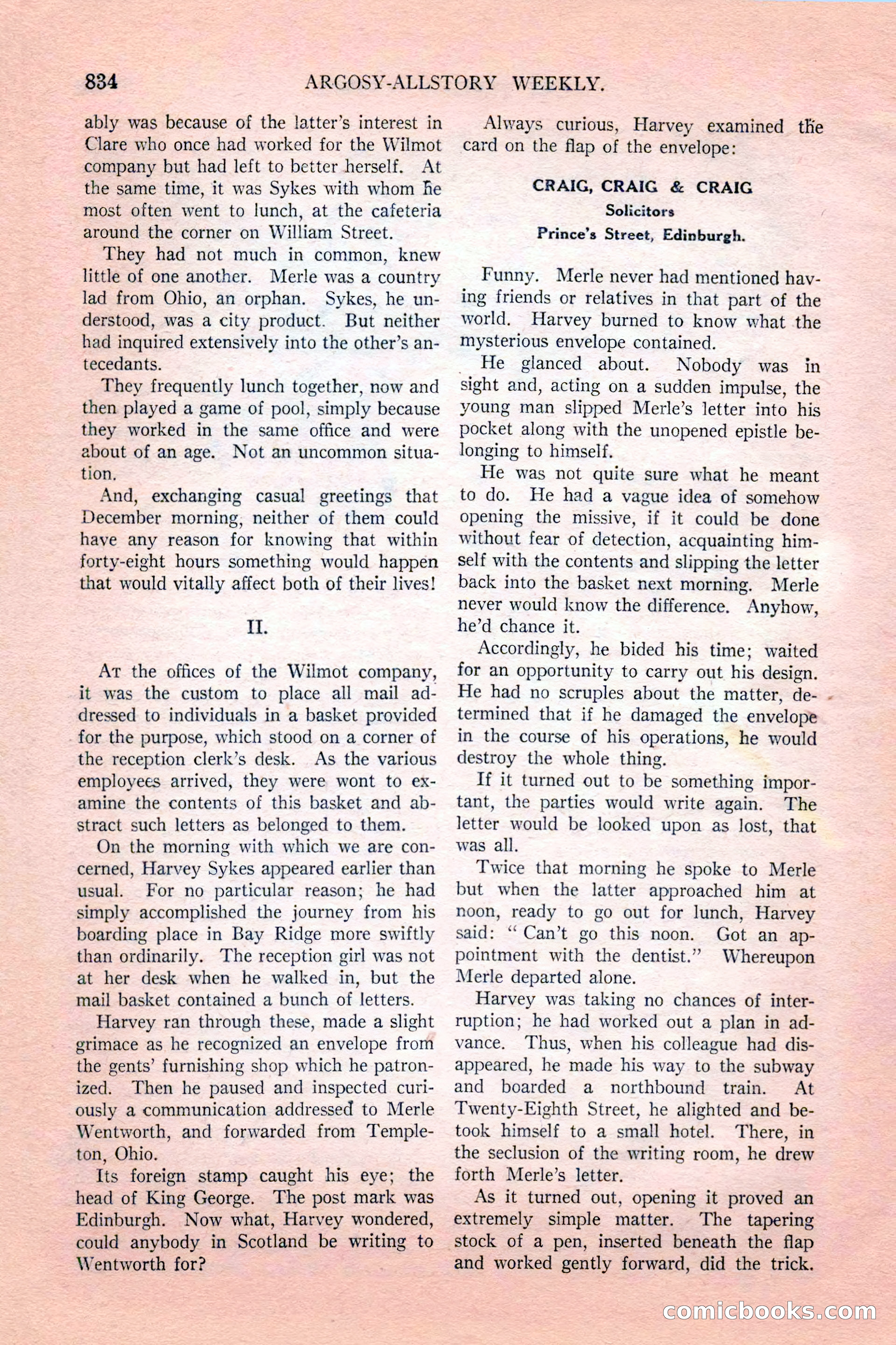 Argosy All-Story Weekly, February 18, 1928 — page 36 of 164