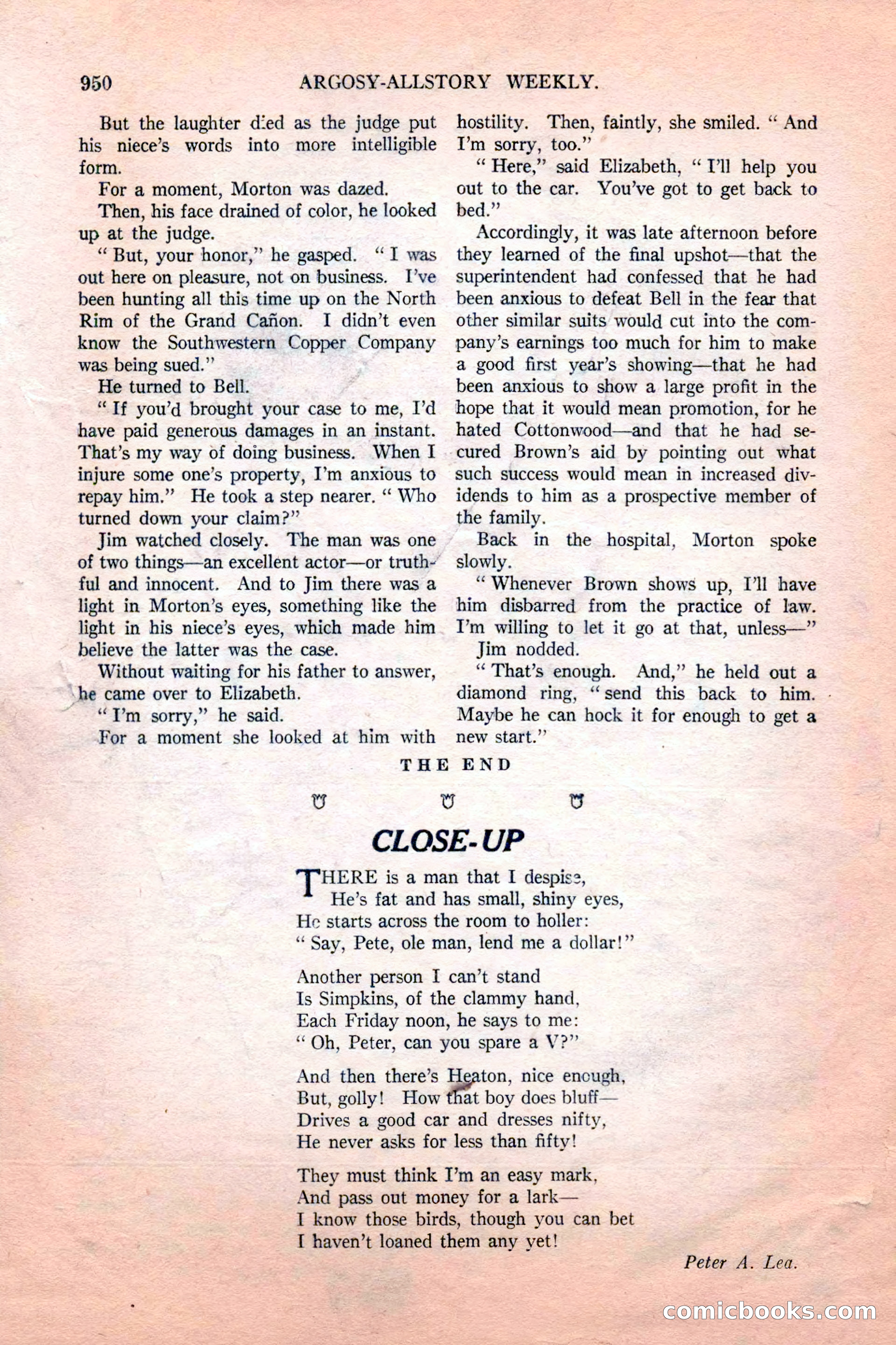 Argosy All-Story Weekly, February 18, 1928 — page 152 of 164