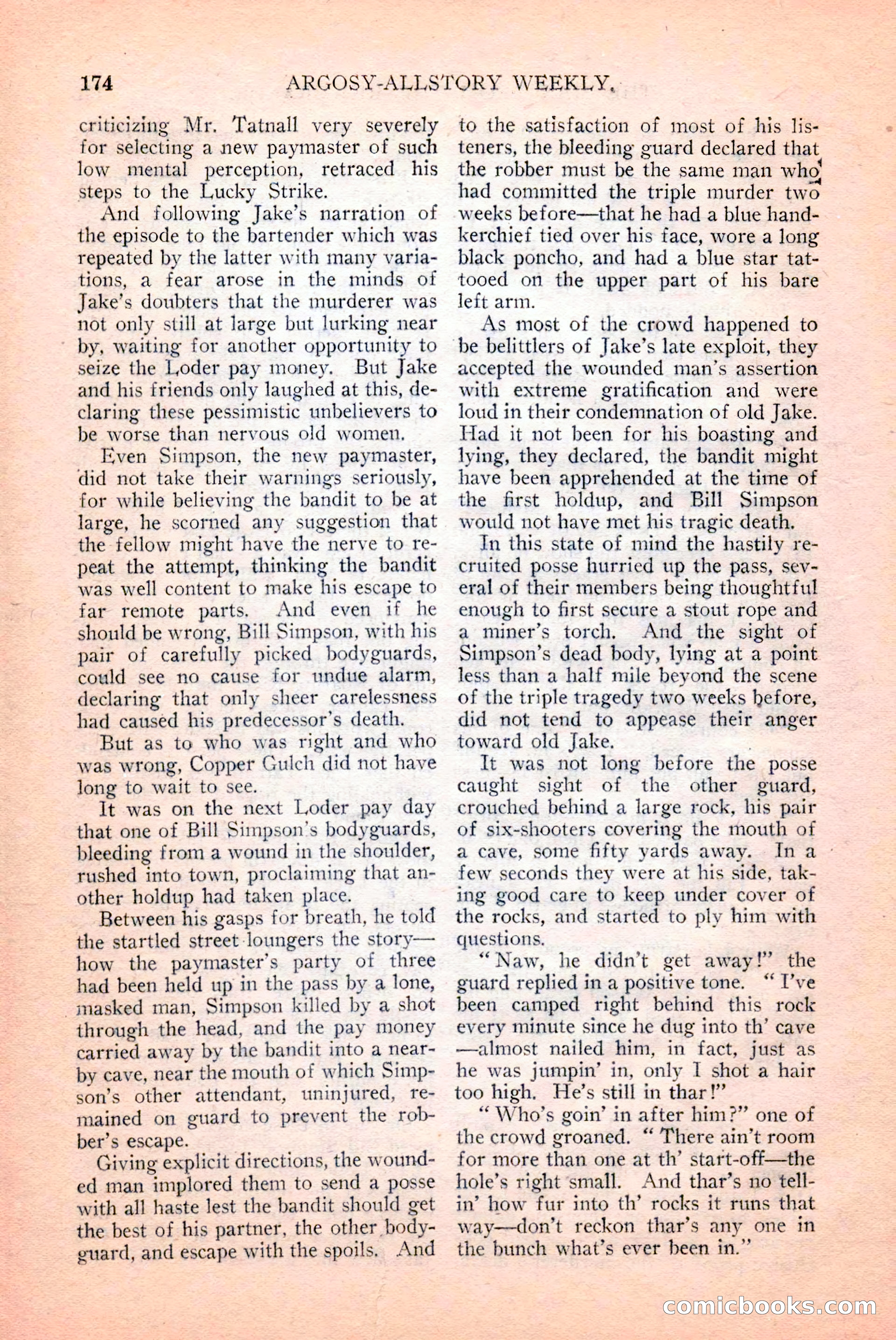 Argosy All-Story Weekly, April 14, 1928 — page 36 of 152