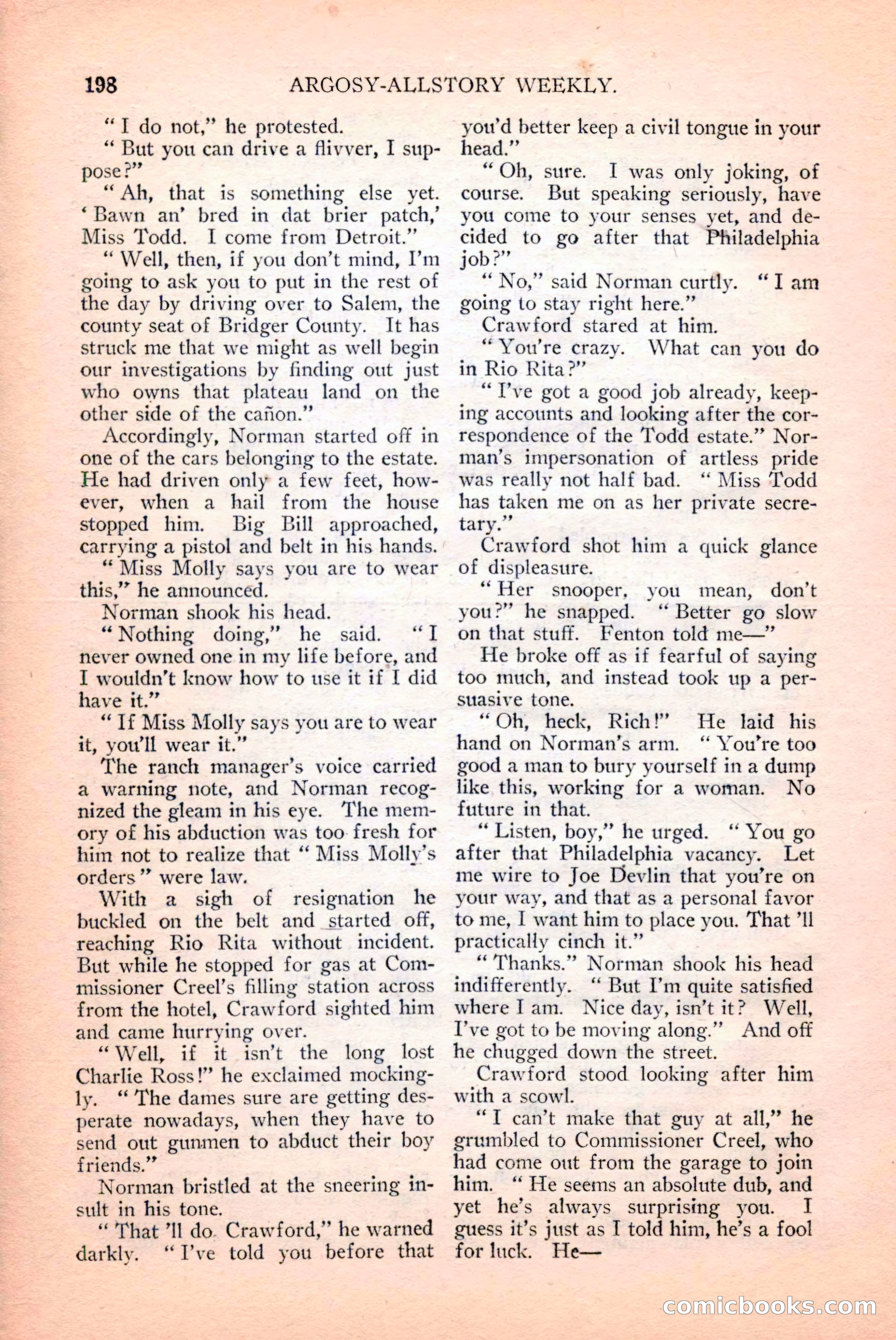 Argosy All-Story Weekly, April 14, 1928 — page 60 of 152