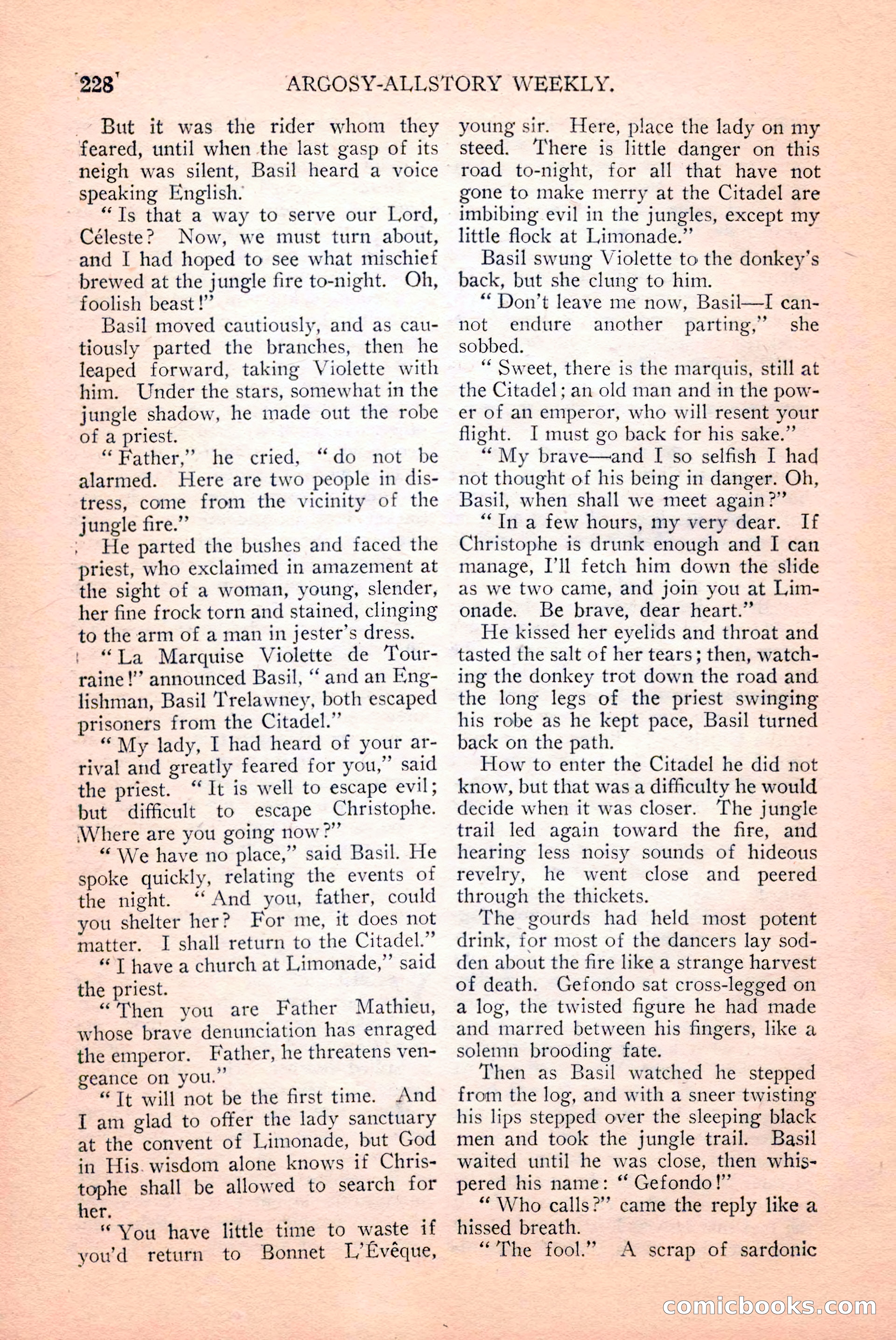 Argosy All-Story Weekly, April 14, 1928 — page 90 of 152