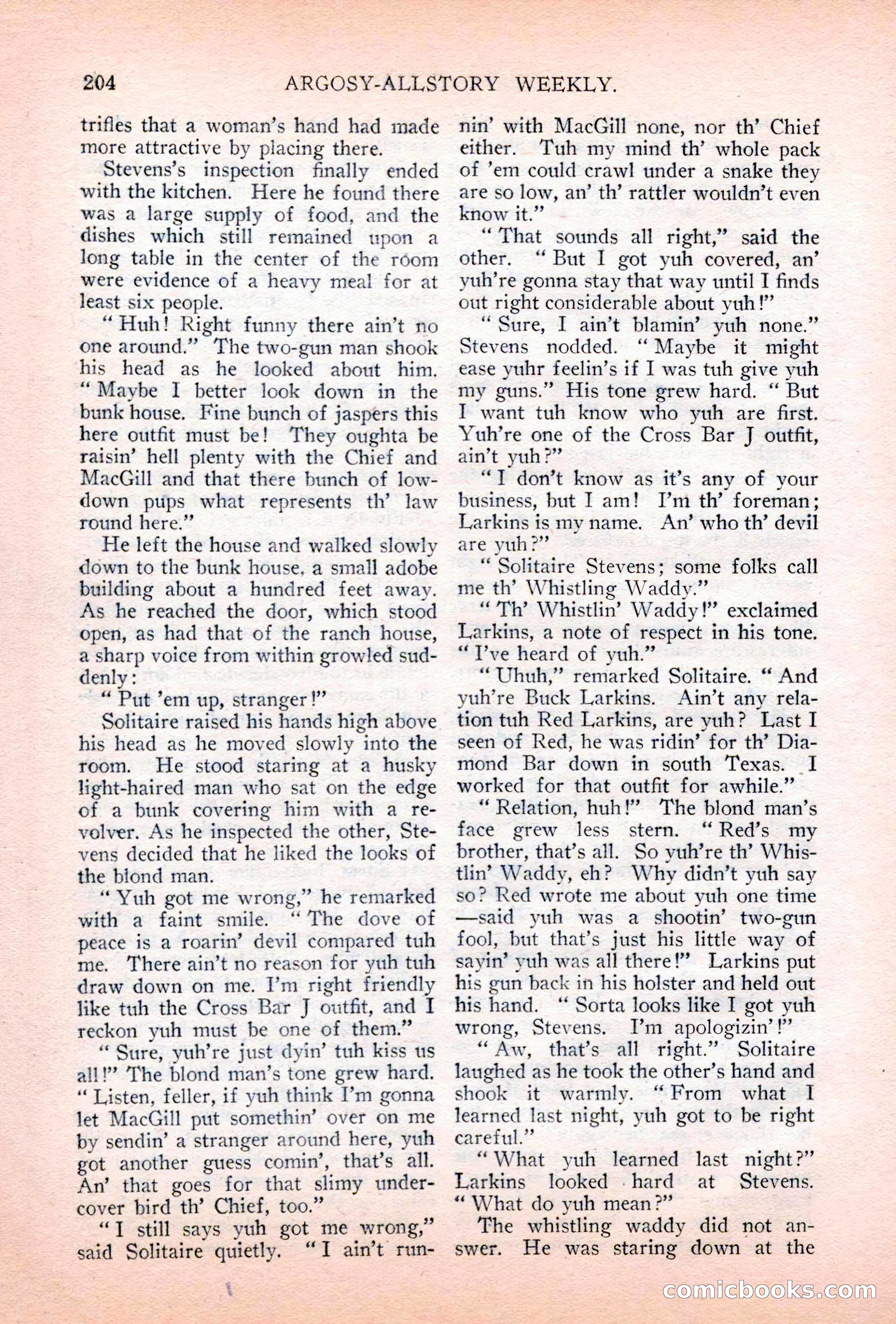 Argosy All-Story Weekly, July 7, 1928 — page 64 of 150