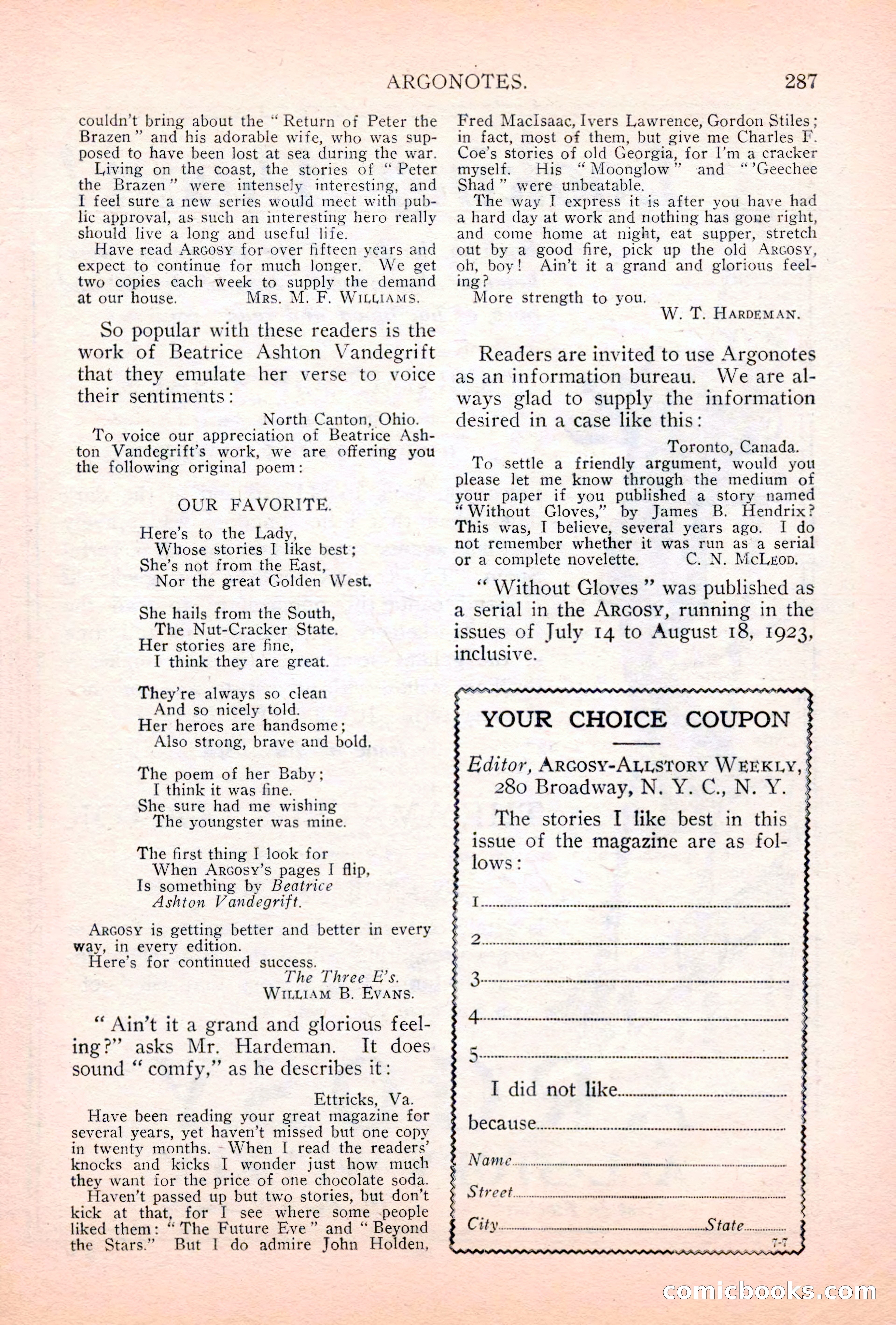 Argosy All-Story Weekly, July 7, 1928 — page 147 of 150