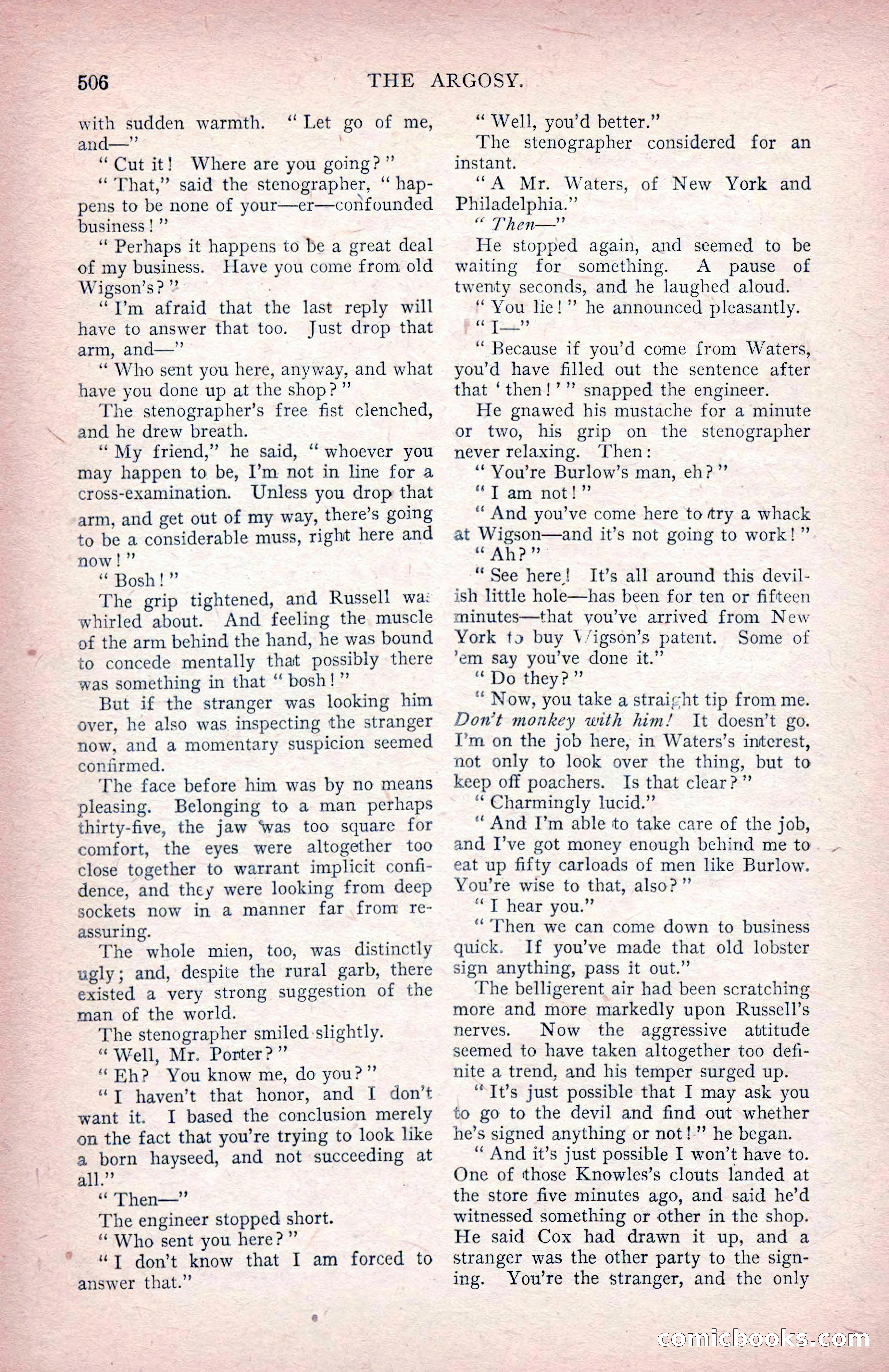 The Argosy for June 1908 — page 132 of 236