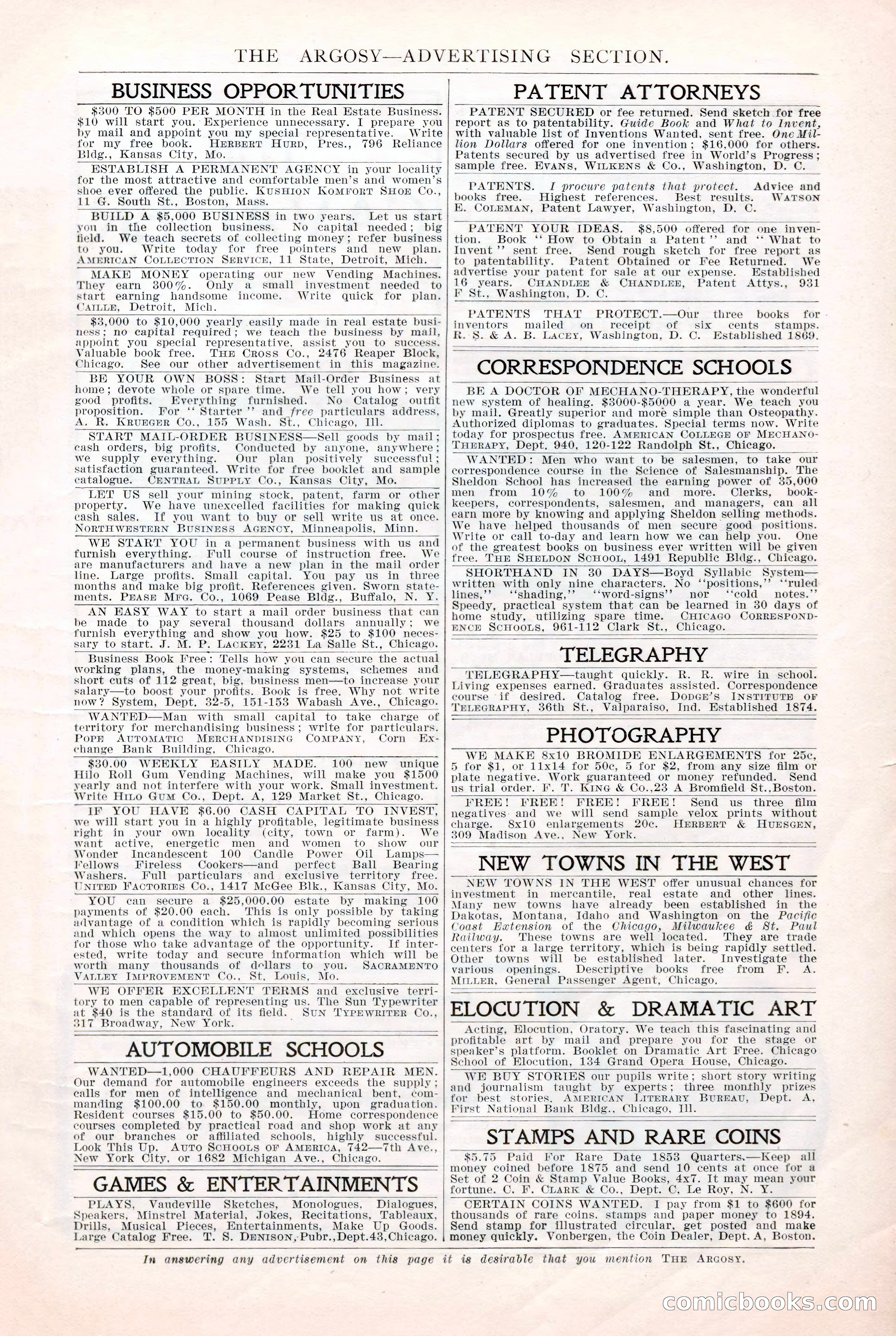 The Argosy for March 1909 — page 7 of 244