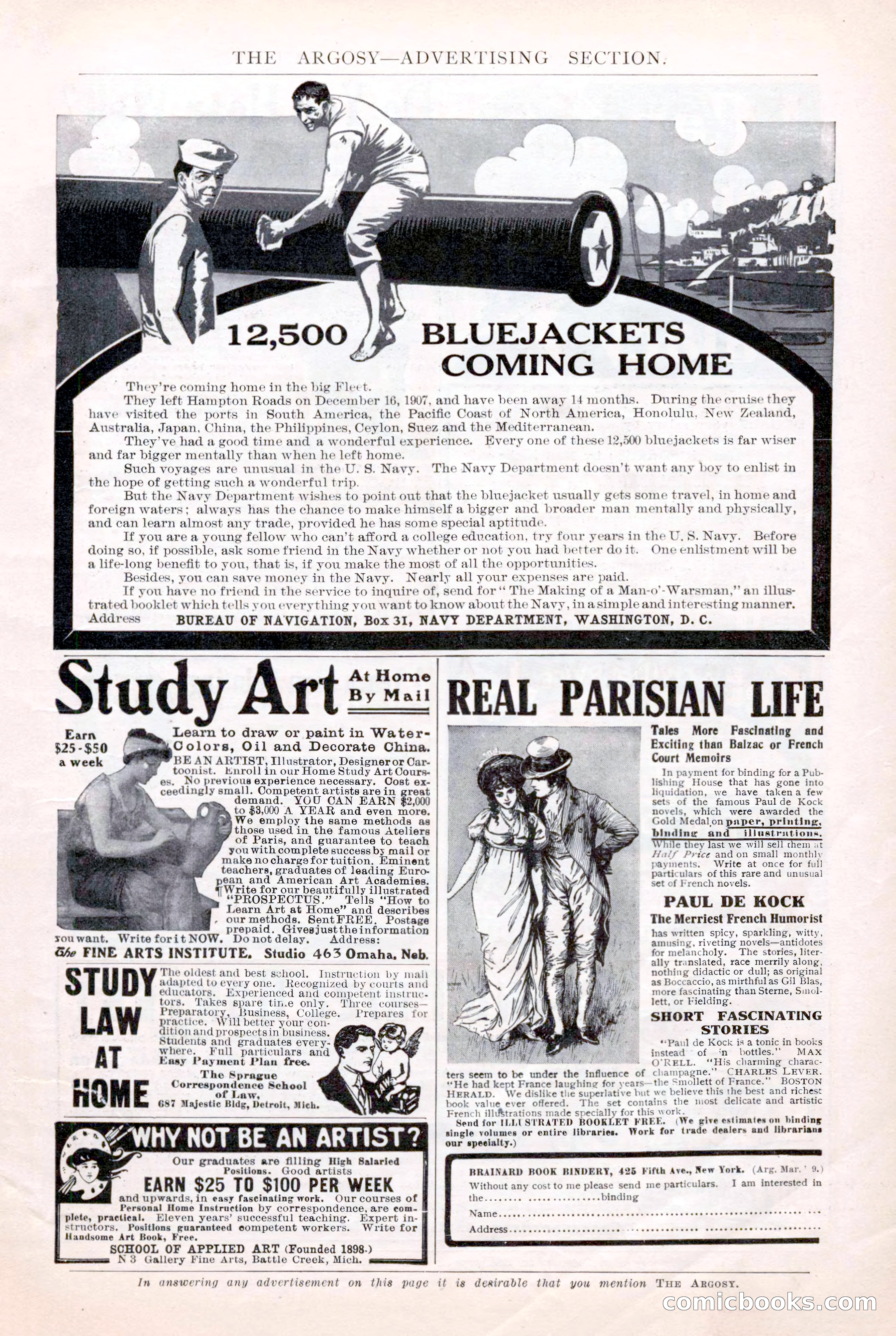 The Argosy for March 1909 — page 11 of 244