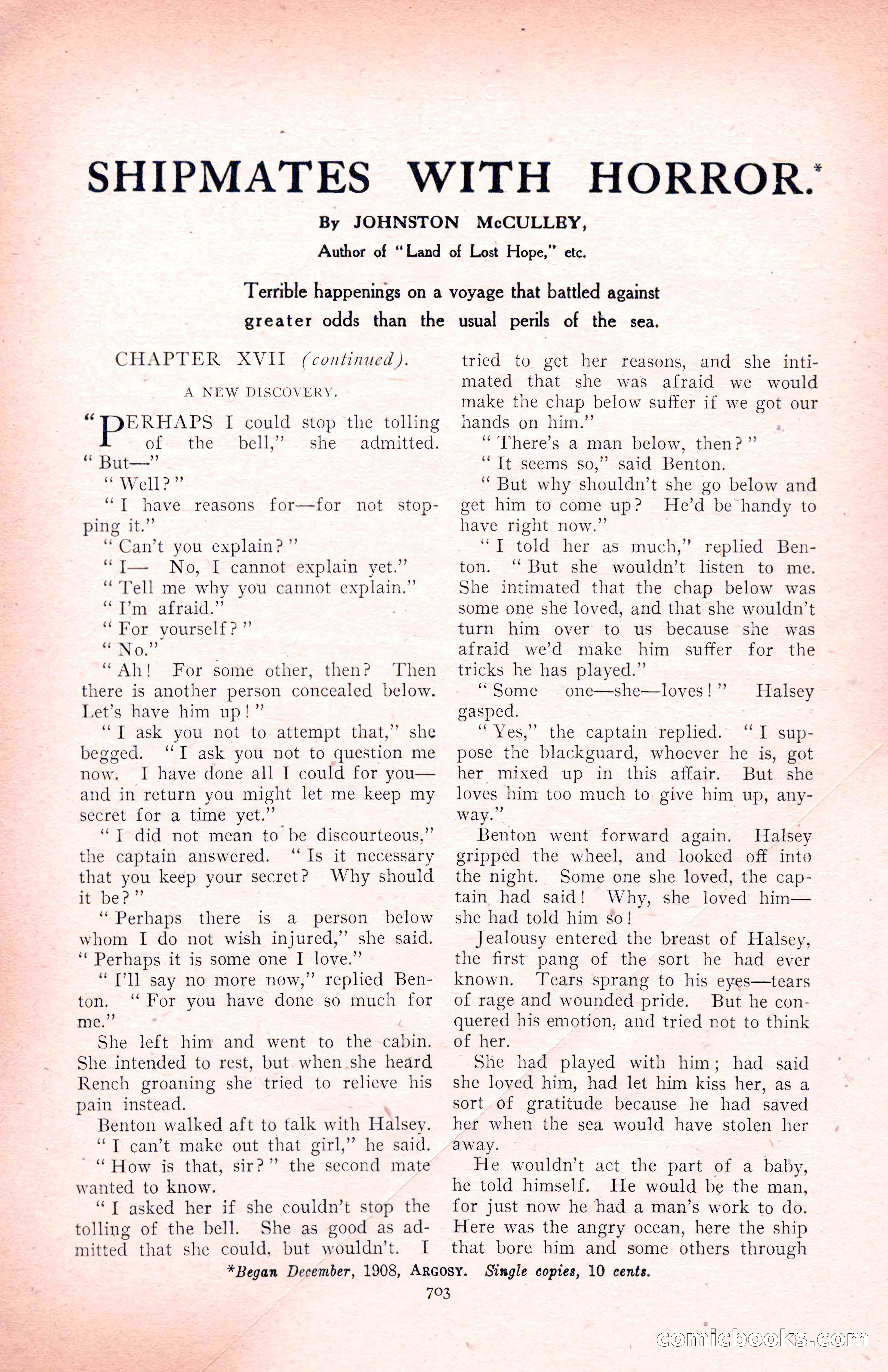 The Argosy for March 1909 — page 141 of 244