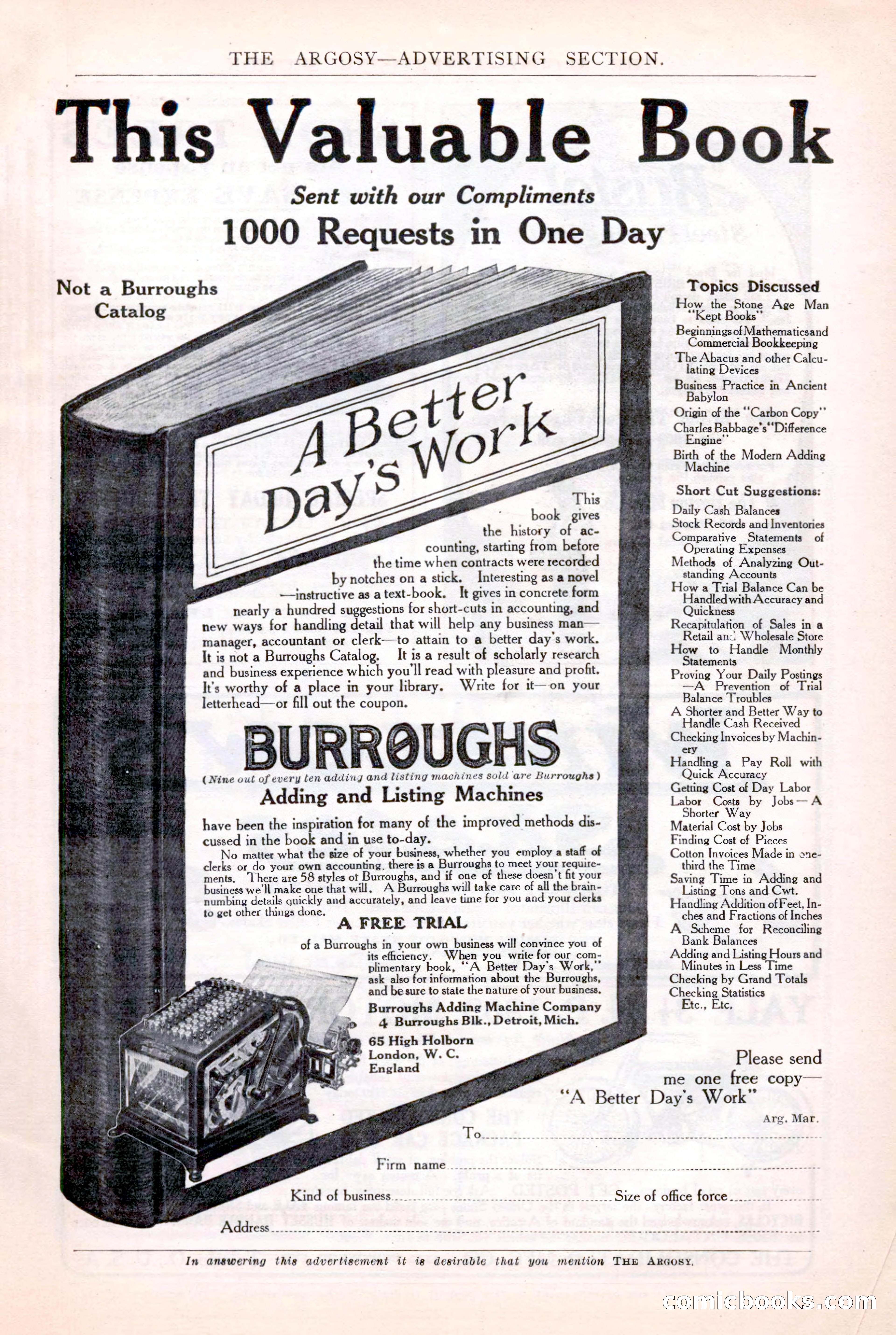 The Argosy for March 1909 — page 231 of 244