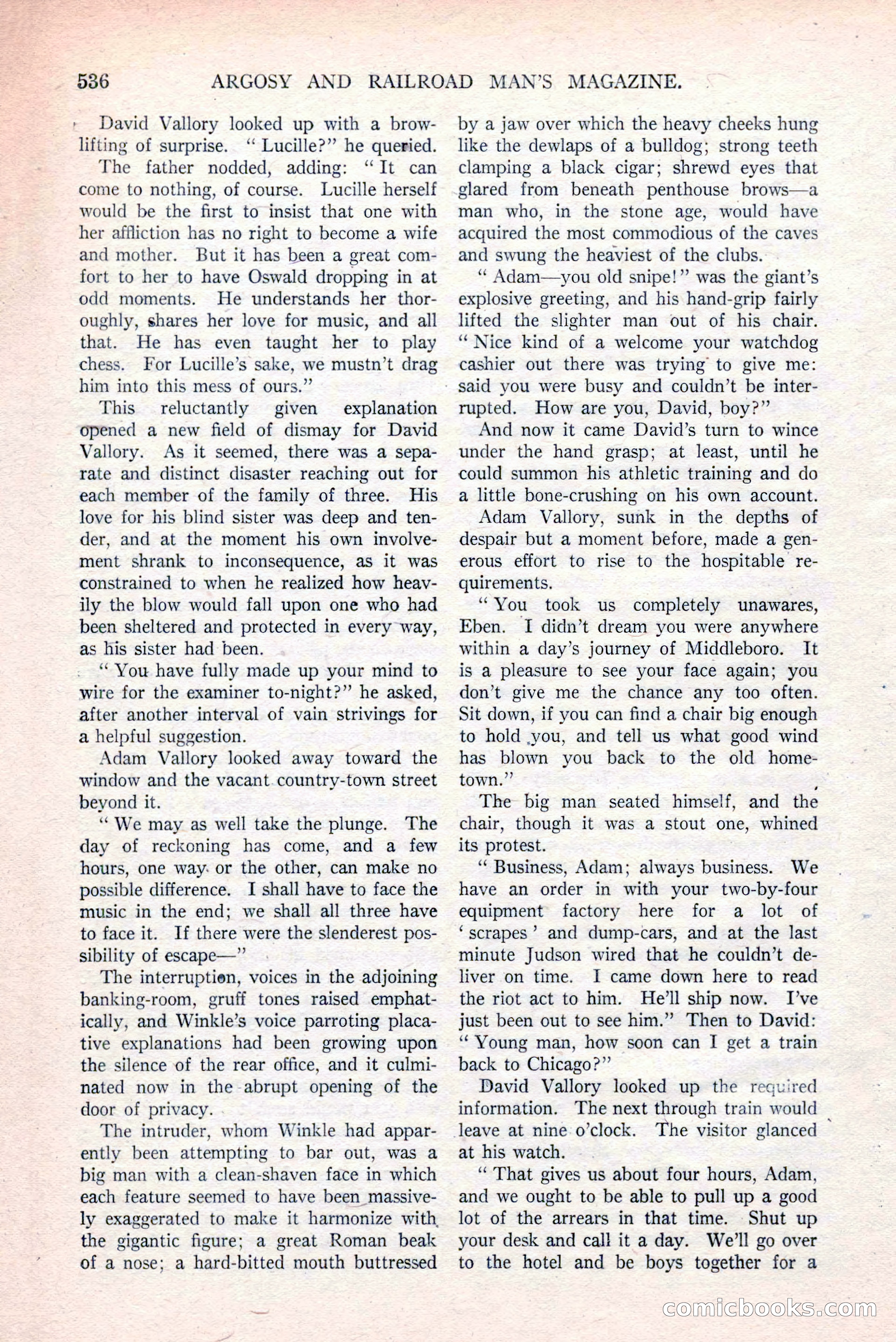 Argosy and Railroad Man's Magazine, March 15, 1919 — page 18 of 196