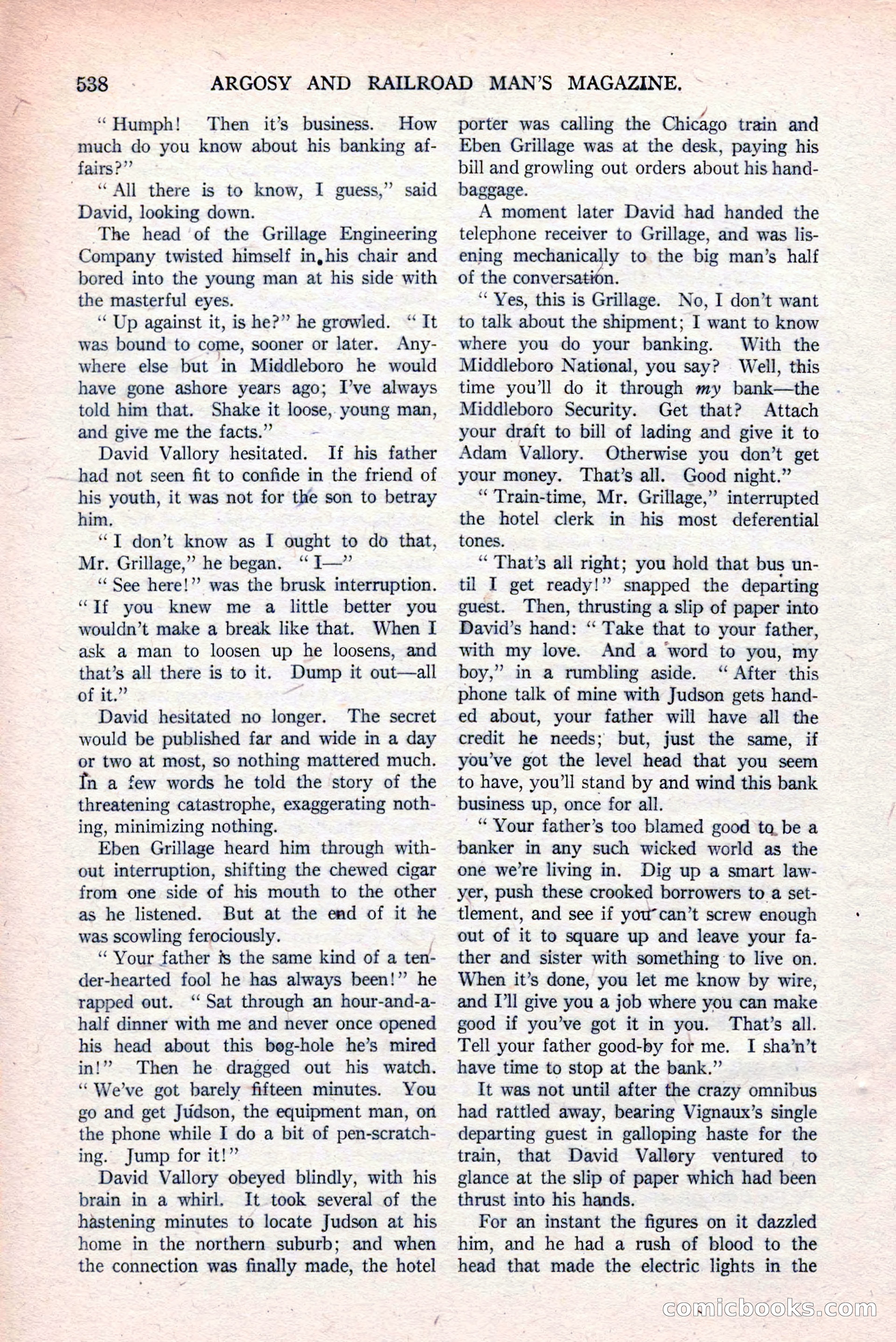 Argosy and Railroad Man's Magazine, March 15, 1919 — page 20 of 196