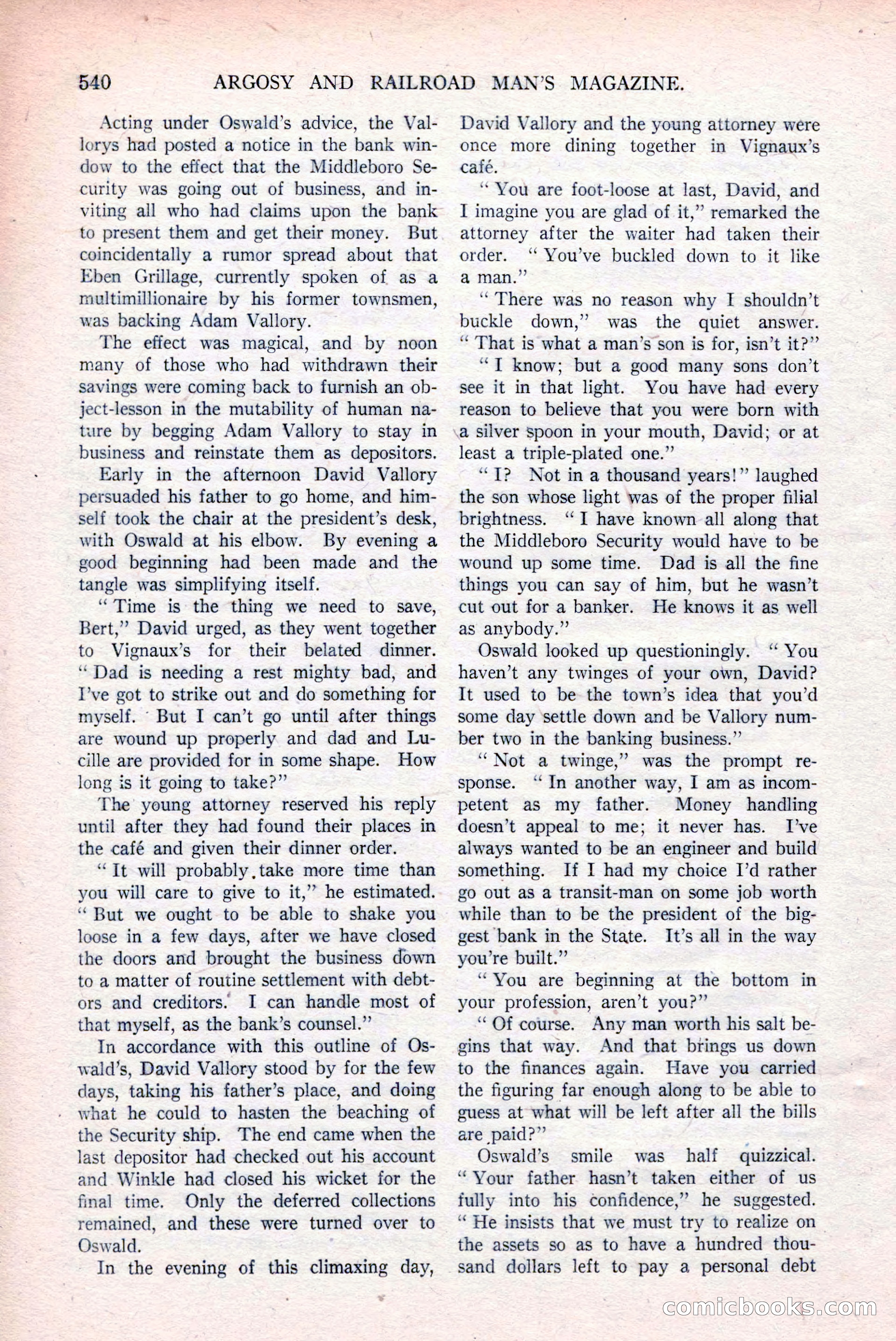 Argosy and Railroad Man's Magazine, March 15, 1919 — page 22 of 196