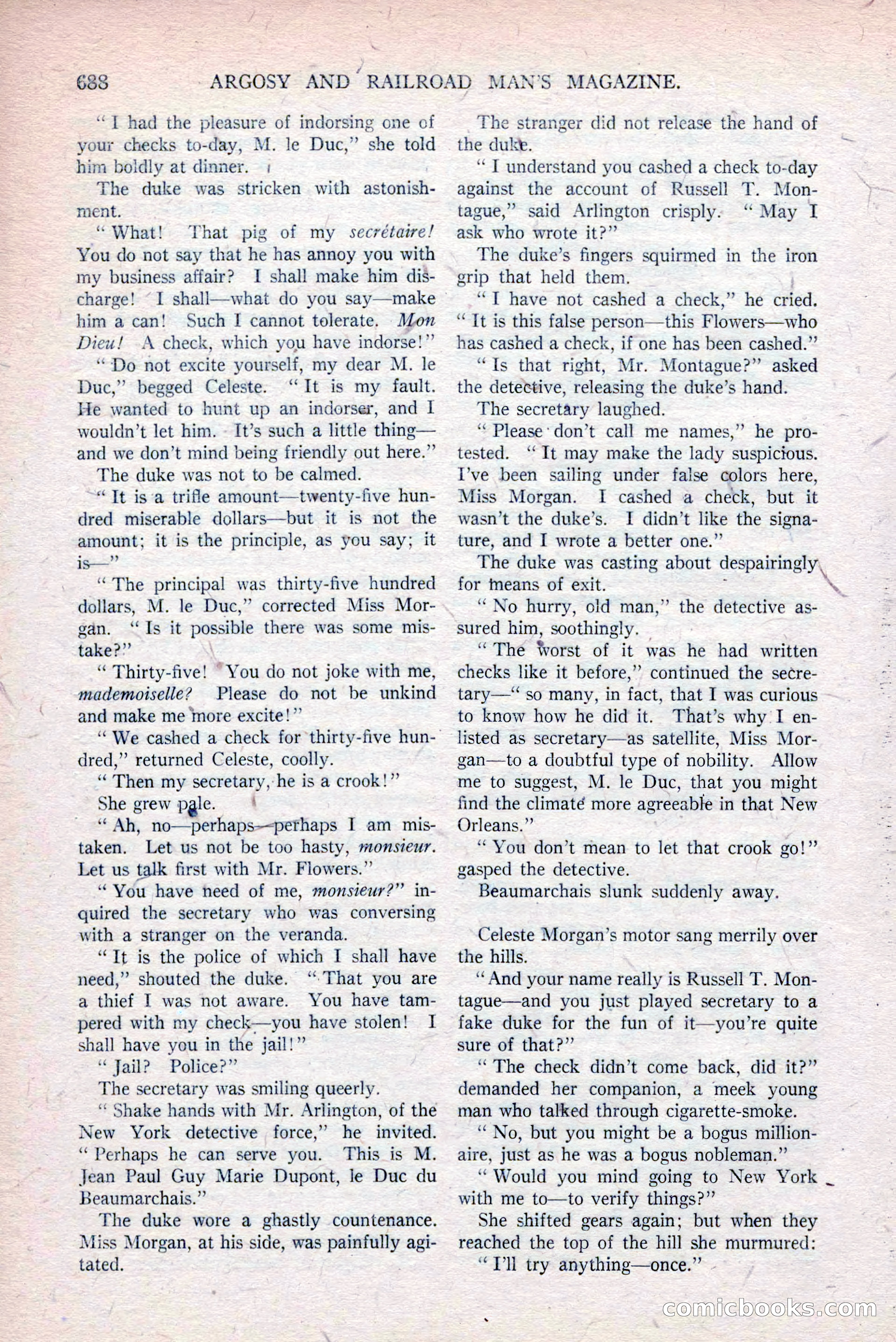 Argosy and Railroad Man's Magazine, March 15, 1919 — page 170 of 196