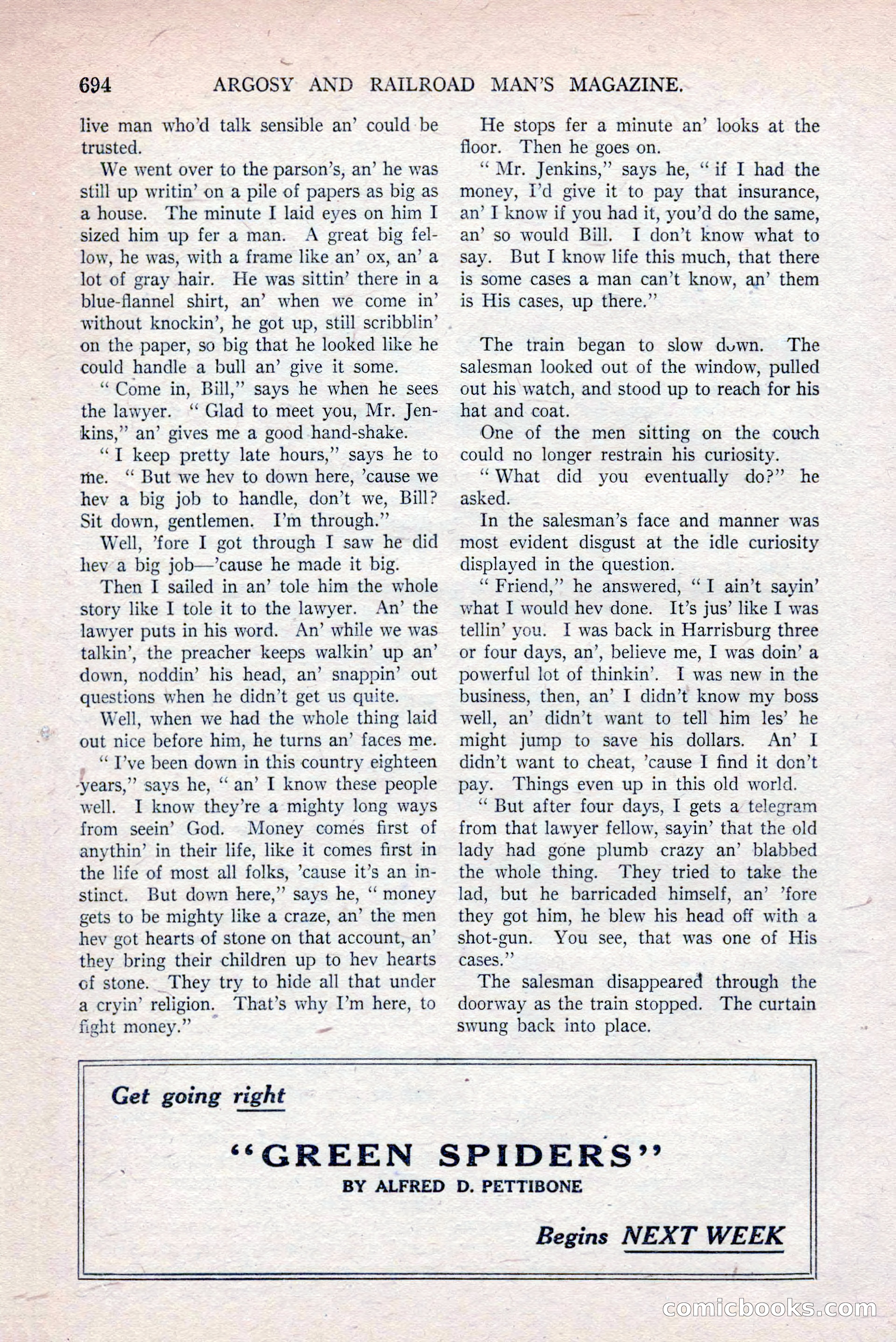 Argosy and Railroad Man's Magazine, March 15, 1919 — page 176 of 196