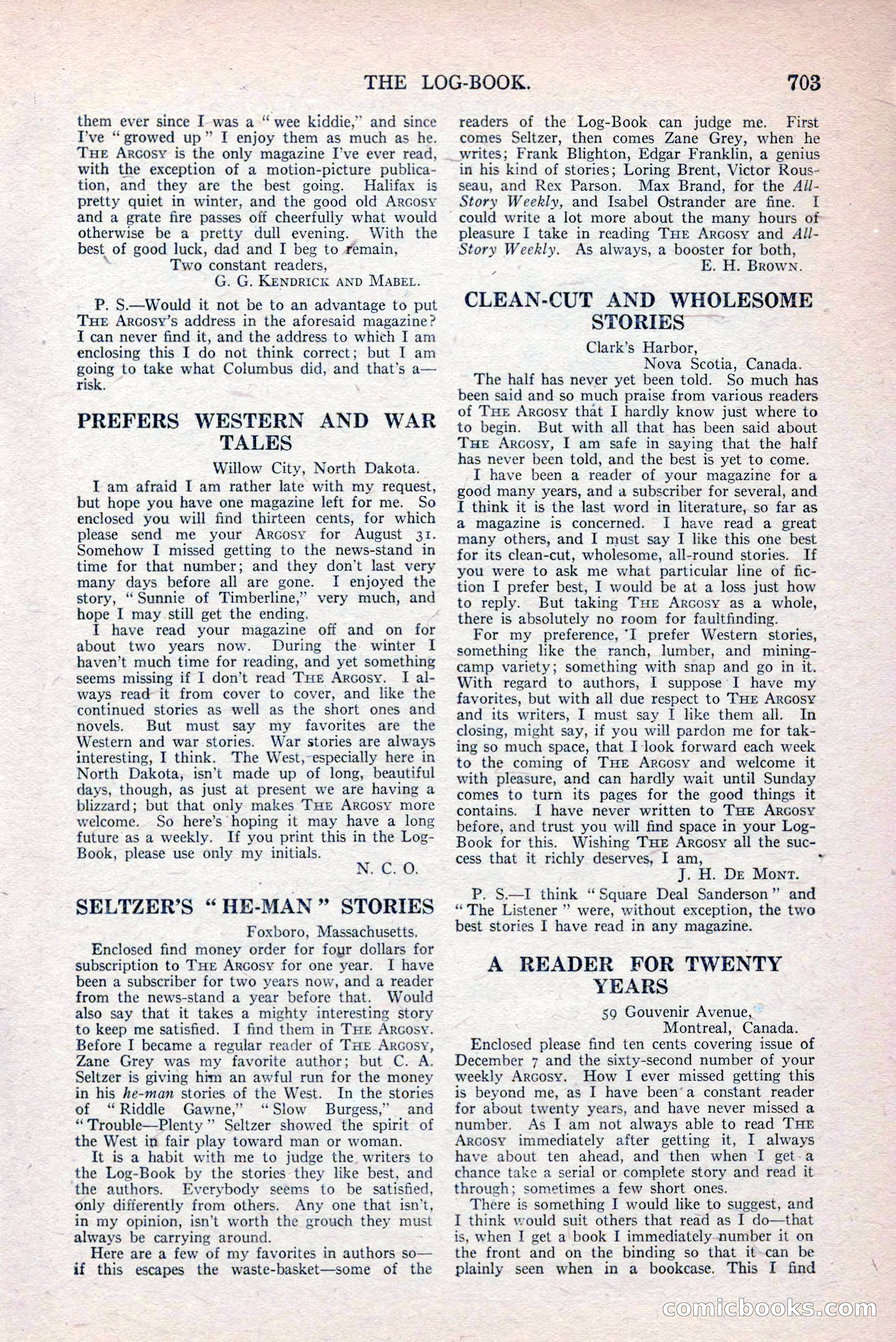 Argosy and Railroad Man's Magazine, March 15, 1919 — page 185 of 196