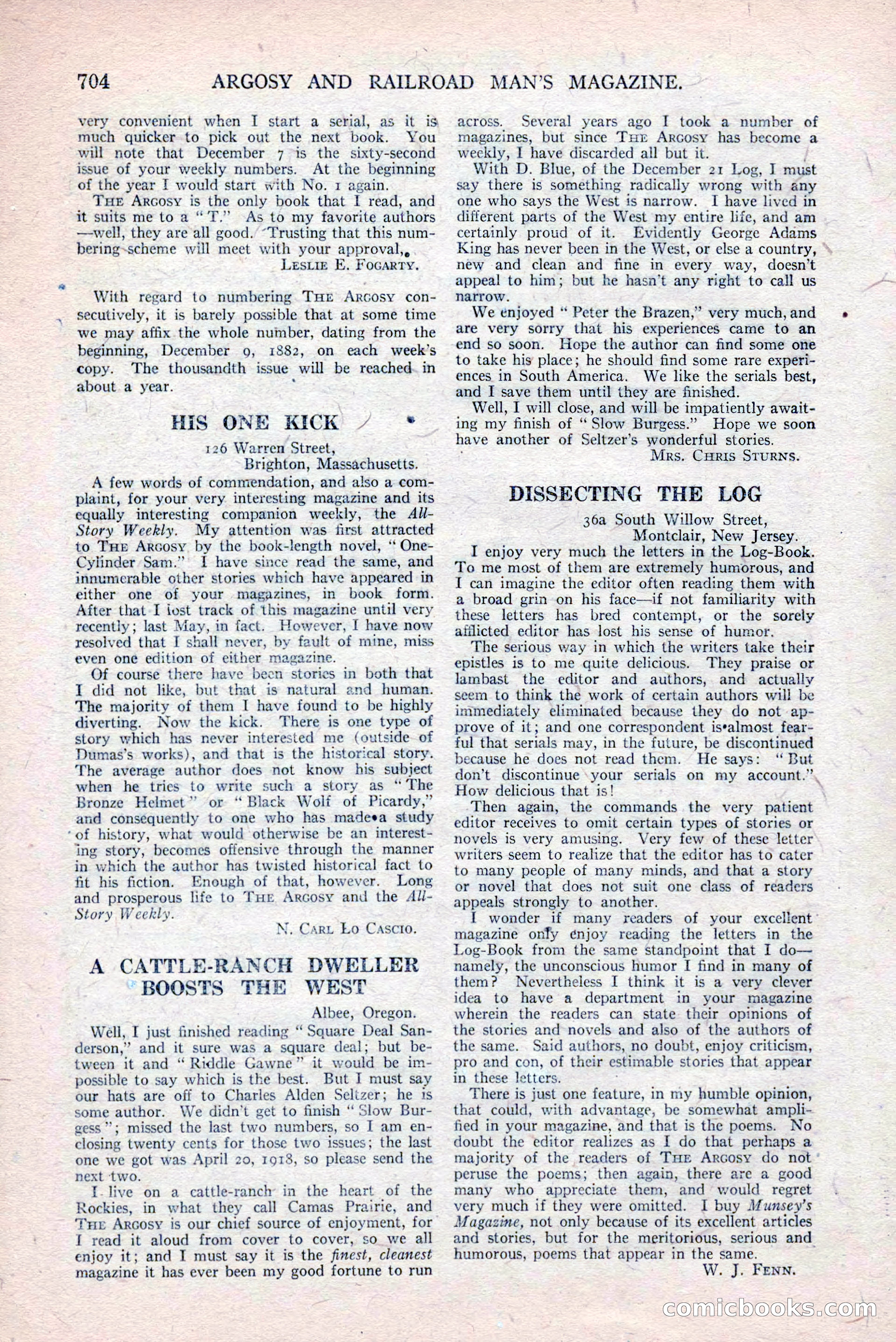 Argosy and Railroad Man's Magazine, March 15, 1919 — page 186 of 196