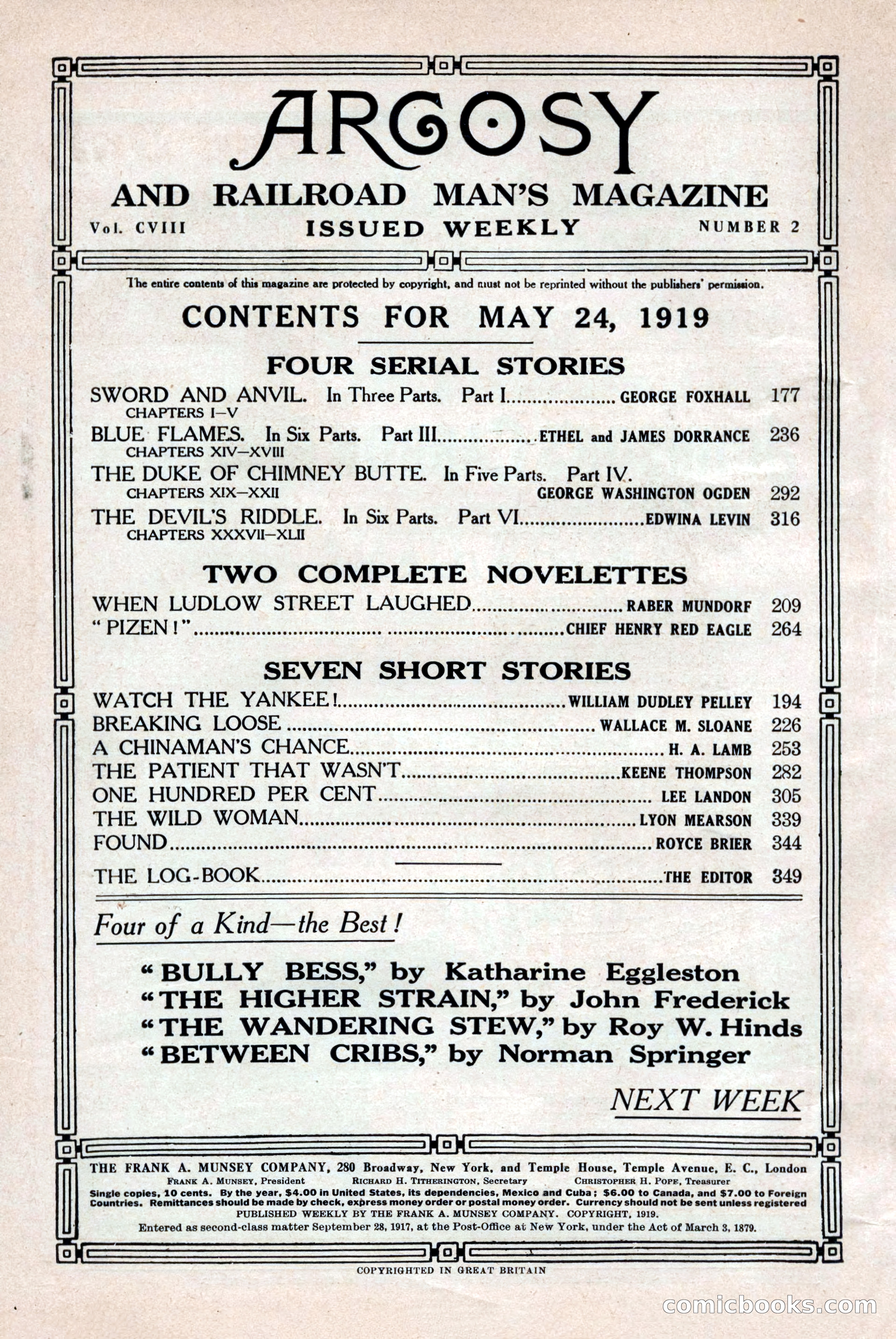 Argosy and Railroad Man's Magazine, Vol. 108 No. 2 — page 4 of 188