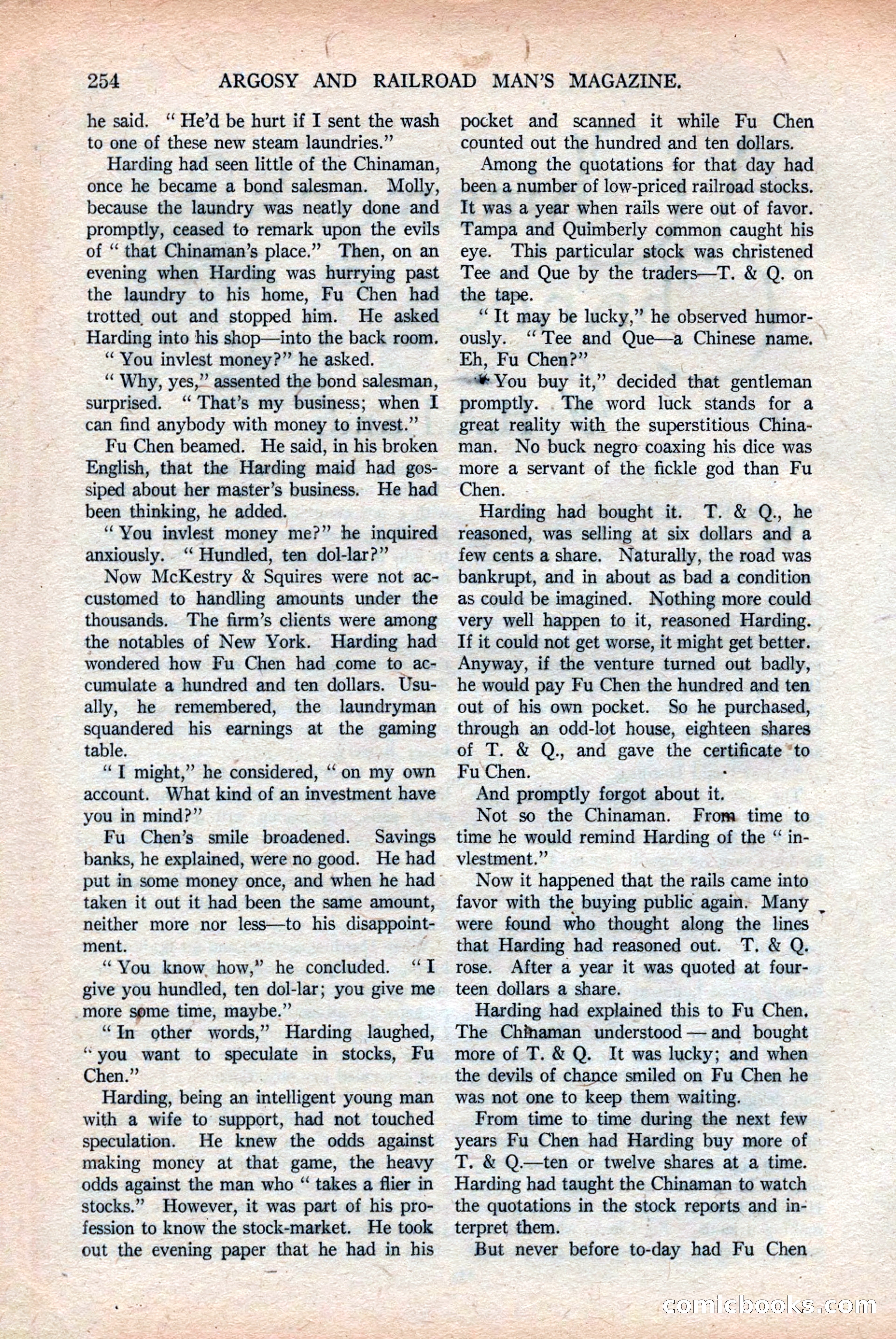 Argosy and Railroad Man's Magazine, Vol. 108 No. 2 — page 88 of 188