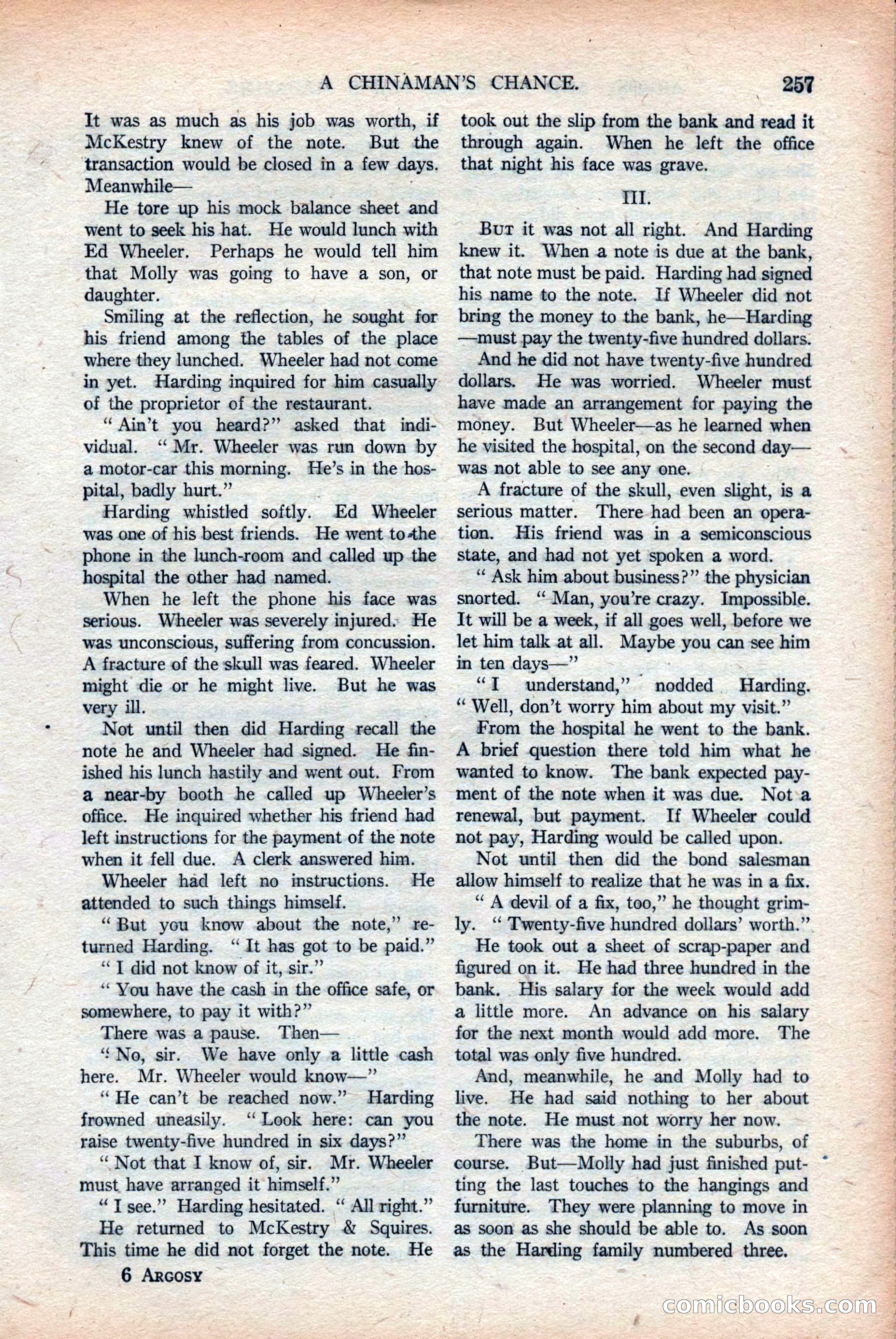 Argosy and Railroad Man's Magazine, Vol. 108 No. 2 — page 91 of 188