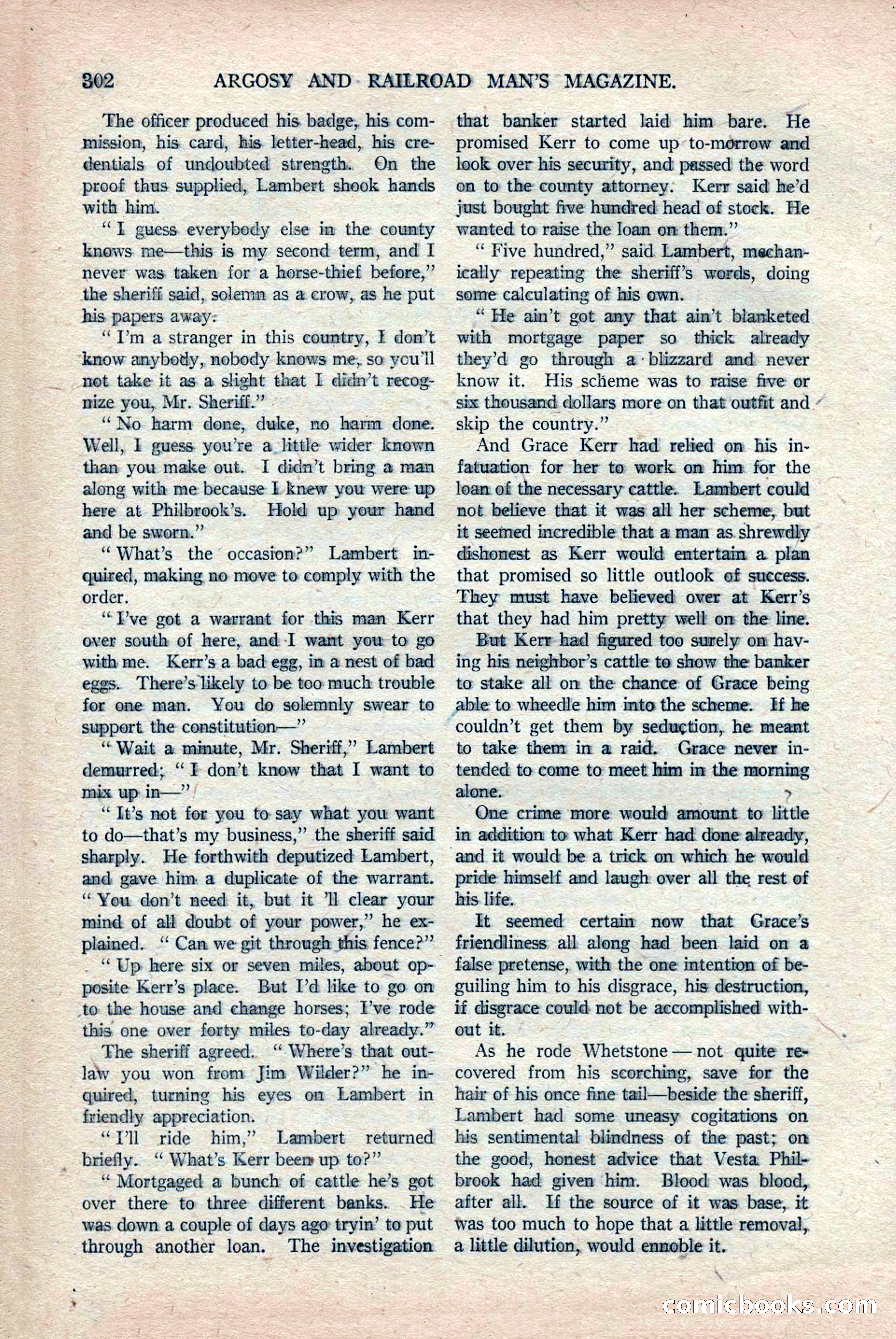 Argosy and Railroad Man's Magazine, Vol. 108 No. 2 — page 136 of 188