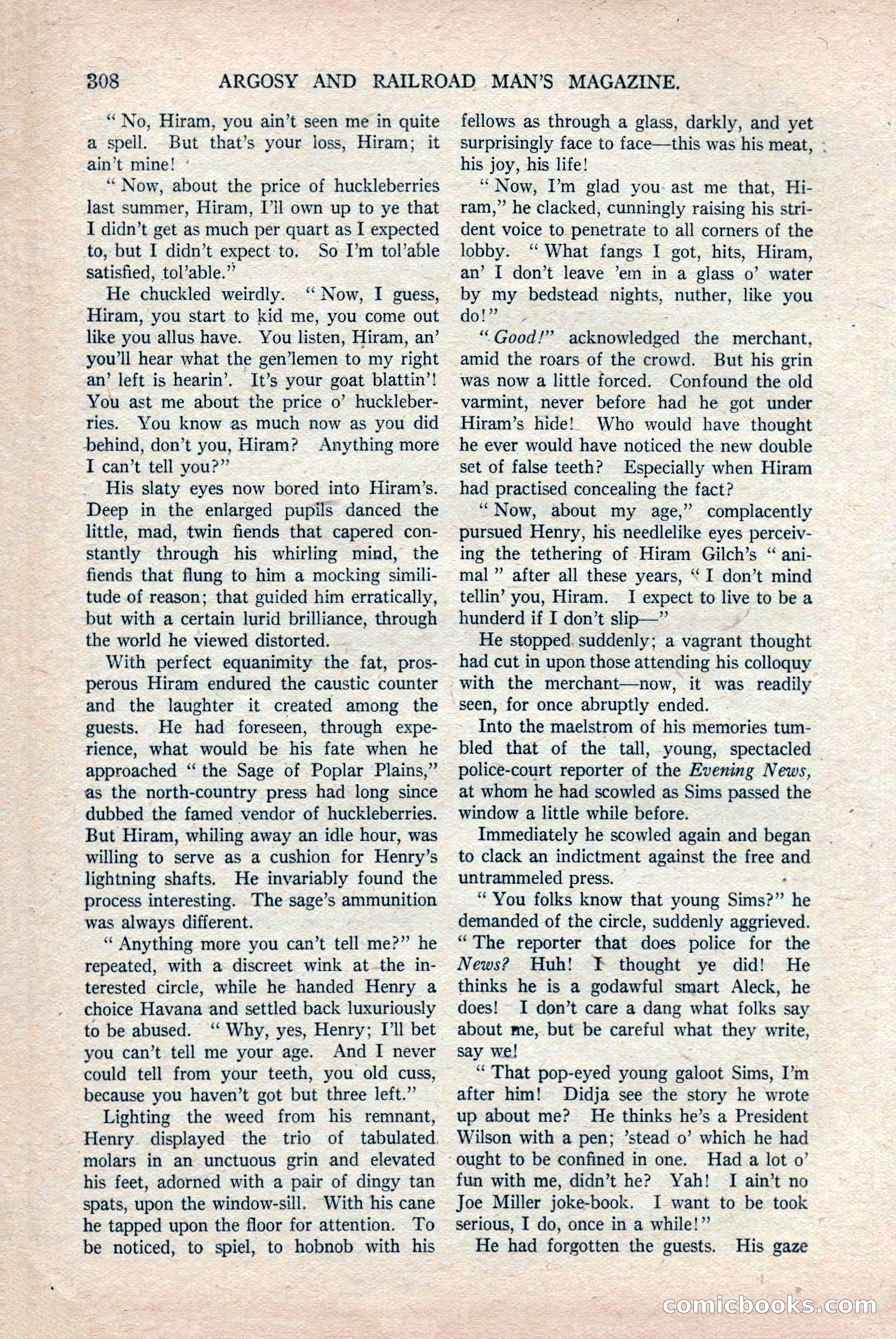 Argosy and Railroad Man's Magazine, Vol. 108 No. 2 — page 142 of 188