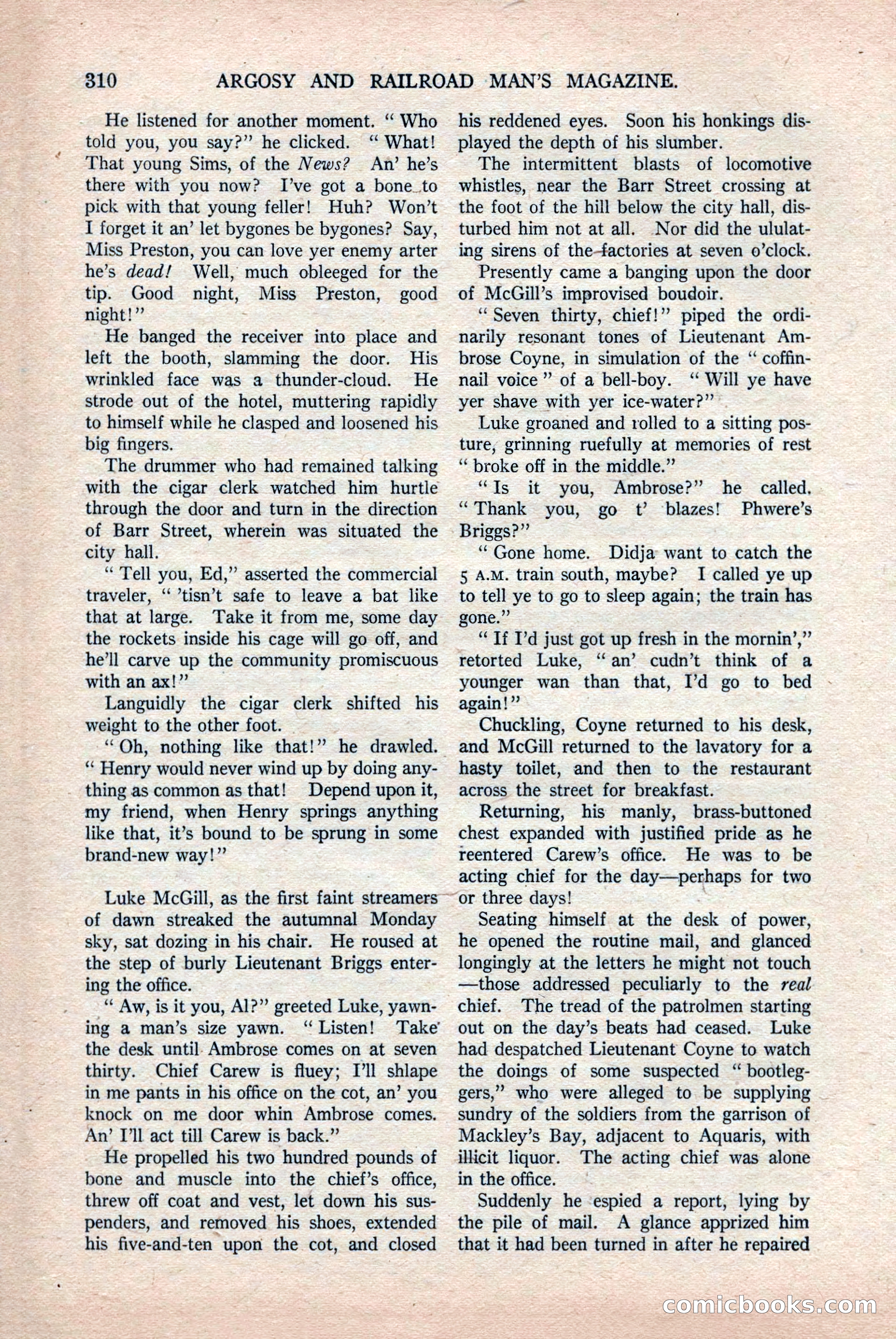 Argosy and Railroad Man's Magazine, Vol. 108 No. 2 — page 144 of 188