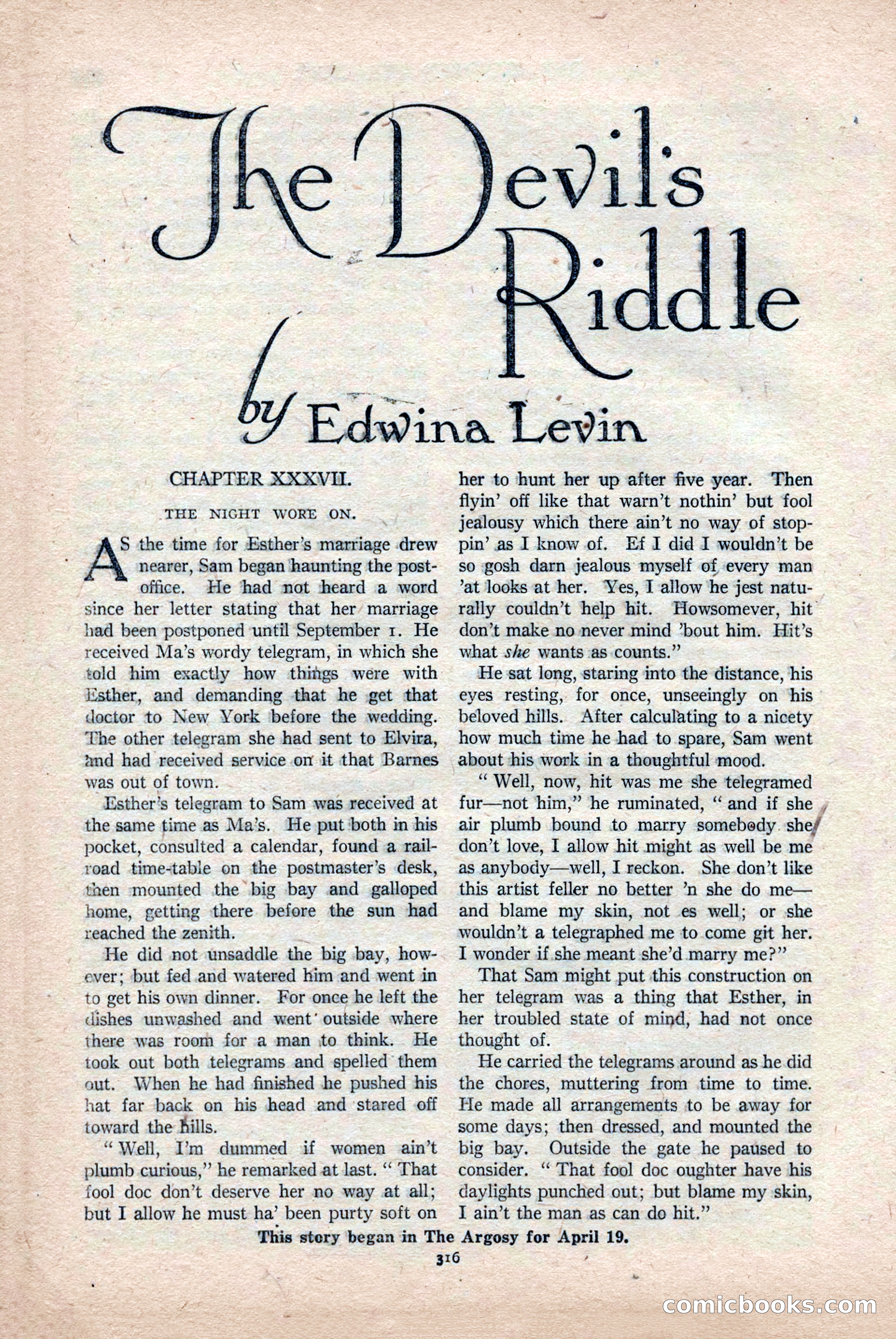 Argosy and Railroad Man's Magazine, Vol. 108 No. 2 — page 150 of 188