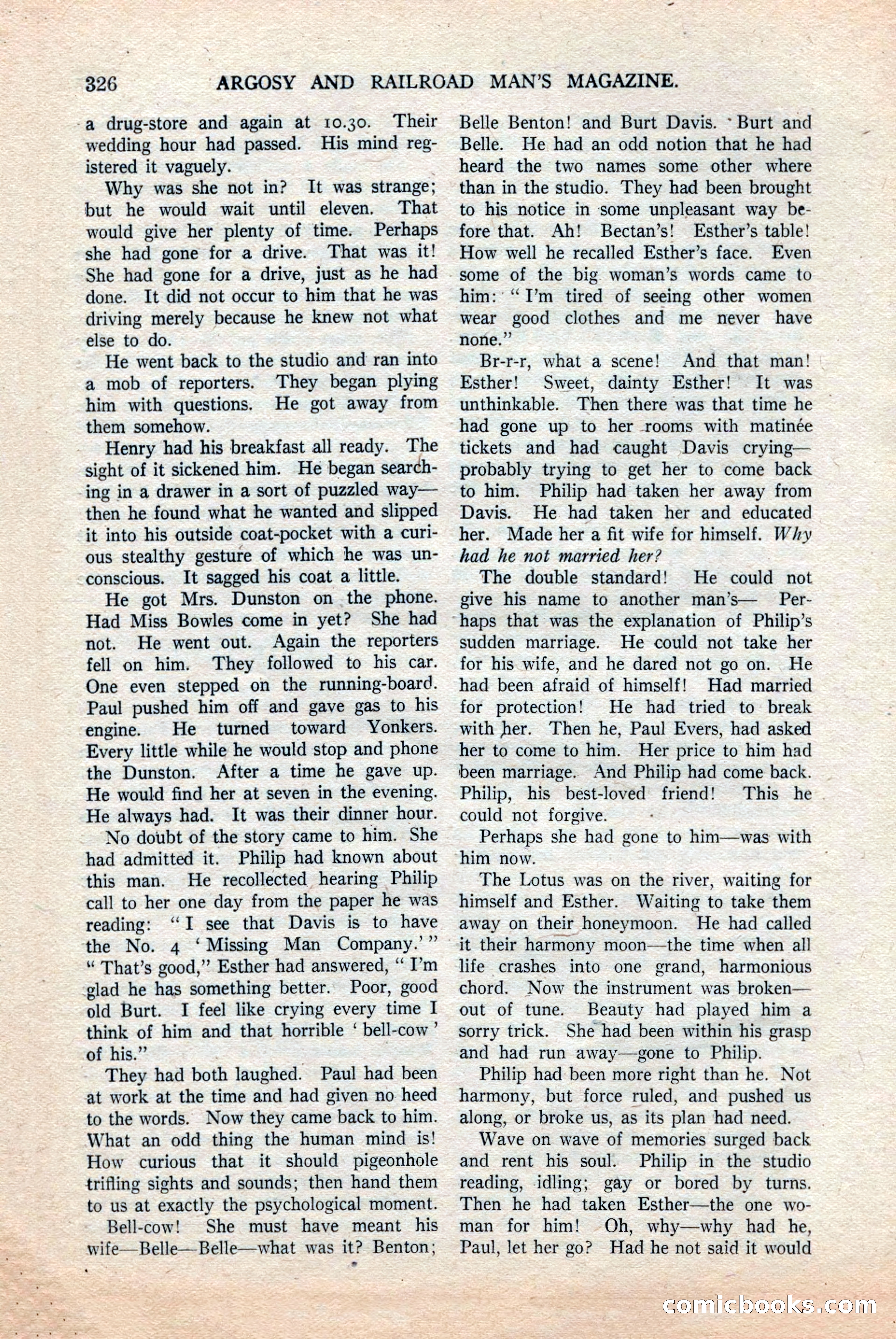 Argosy and Railroad Man's Magazine, Vol. 108 No. 2 — page 160 of 188