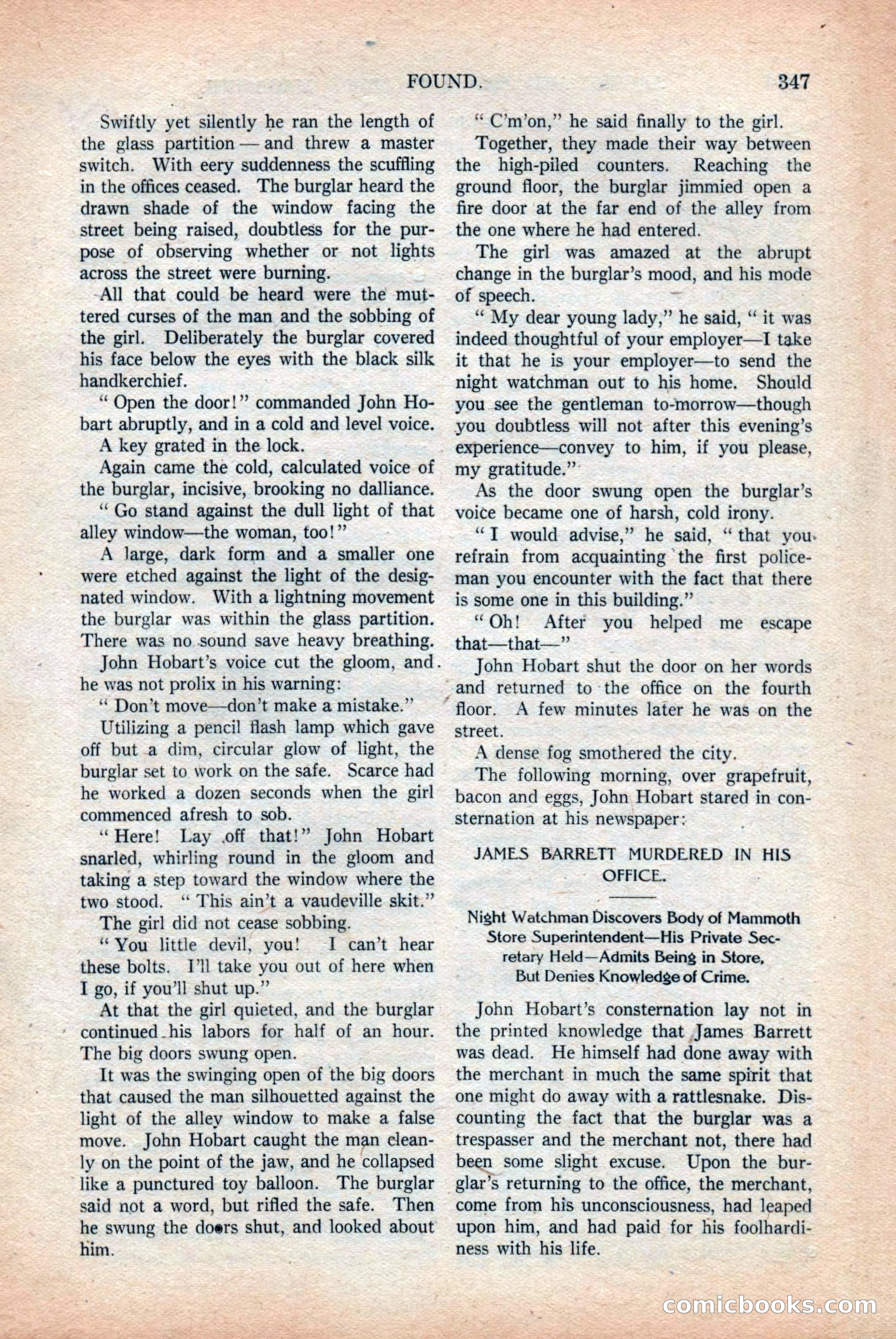Argosy and Railroad Man's Magazine, Vol. 108 No. 2 — page 181 of 188