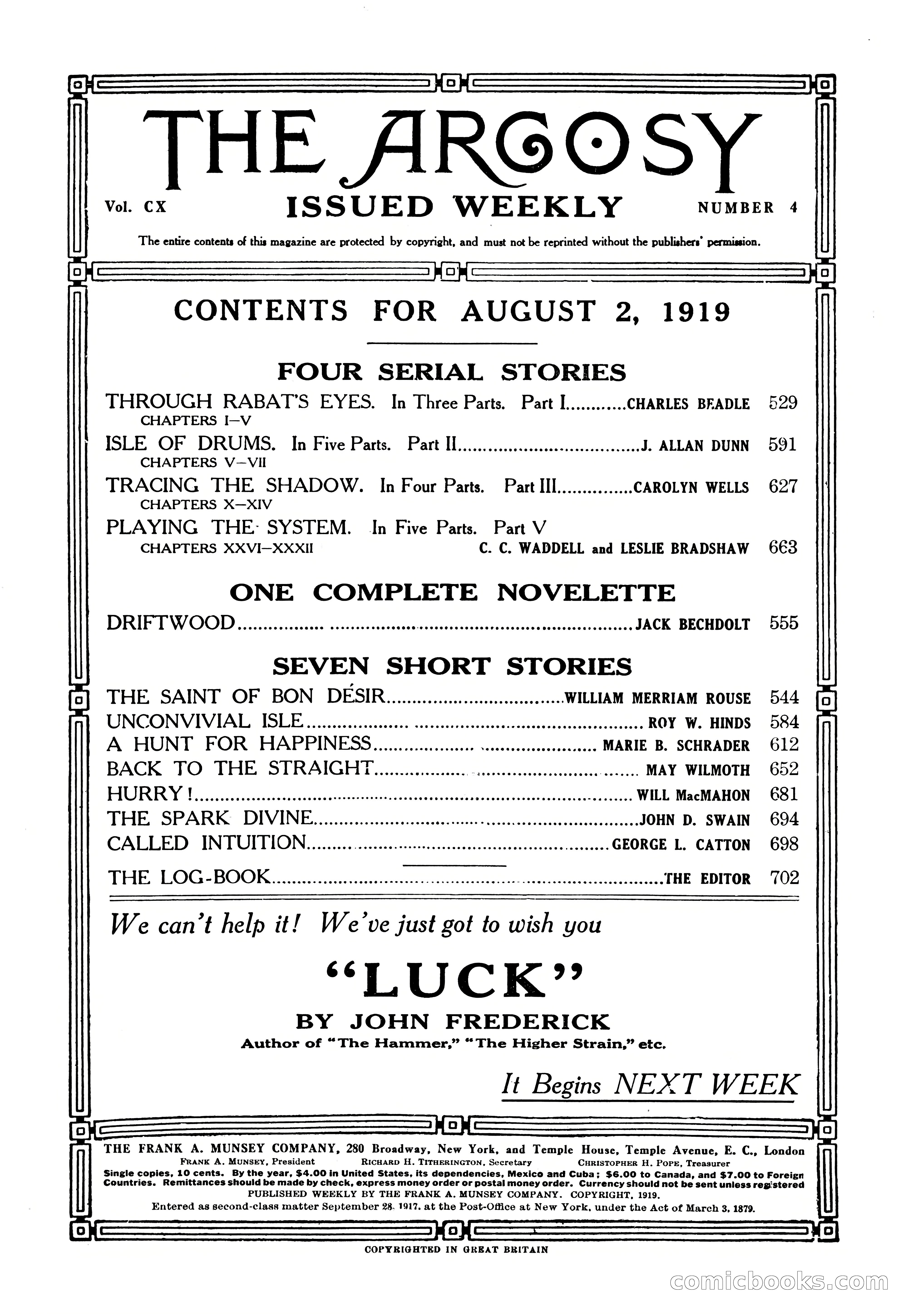 Argosy — "Through Rabat's Eyes" — page 4 of 192
