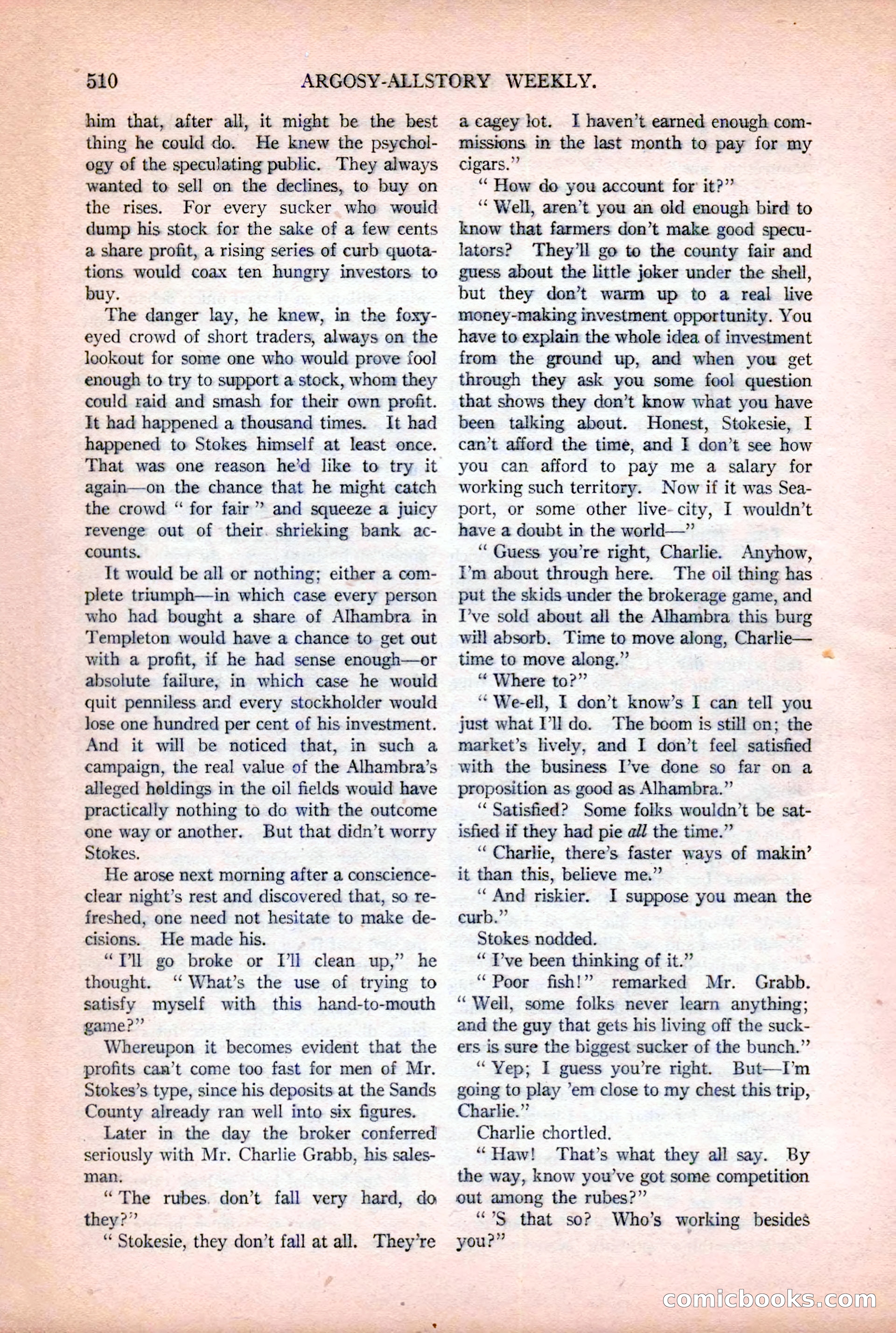 Argosy All-Story Weekly, December 2, 1922 — page 40 of 176